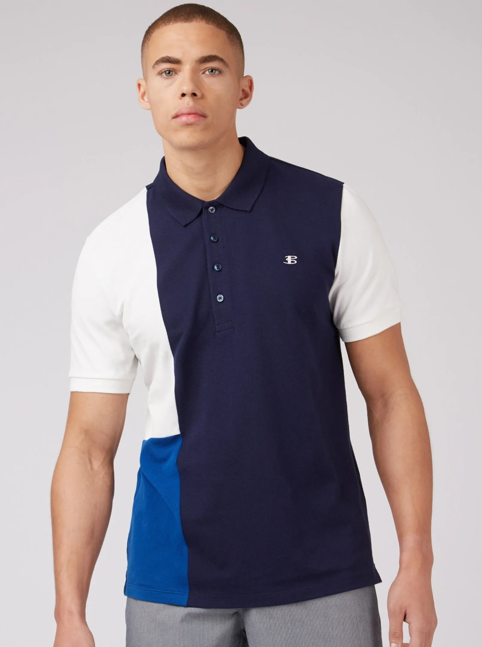 B by Ben Sherman Colorblock Polo - Marine sold by Ben Sherman product image thumbnail 3