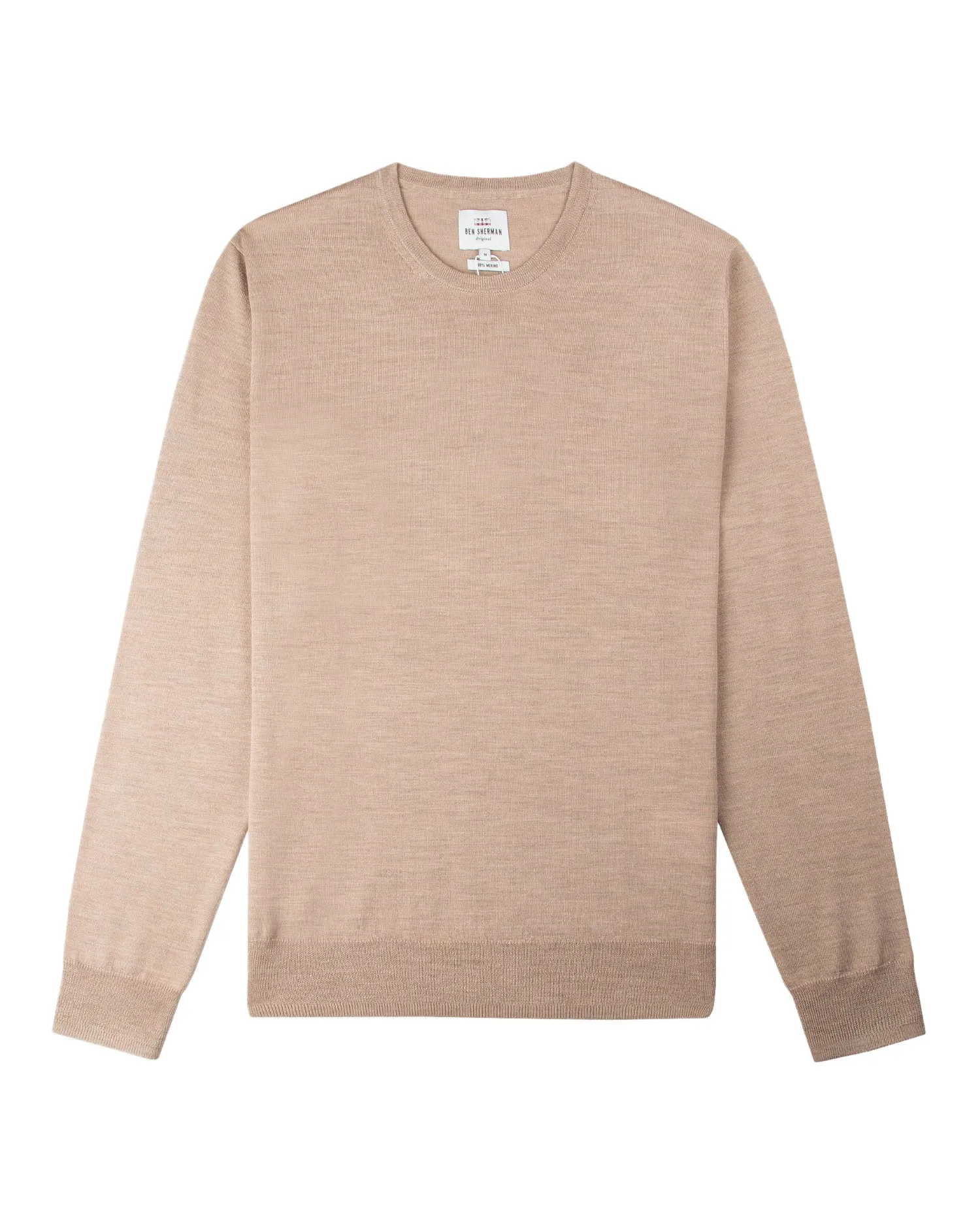 Merino Crewneck Sweater - Camel sold by Ben Sherman product image thumbnail 4