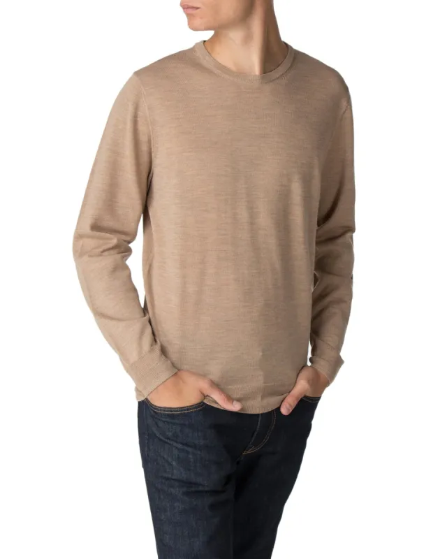 Merino Crewneck Sweater - Camel sold by Ben Sherman