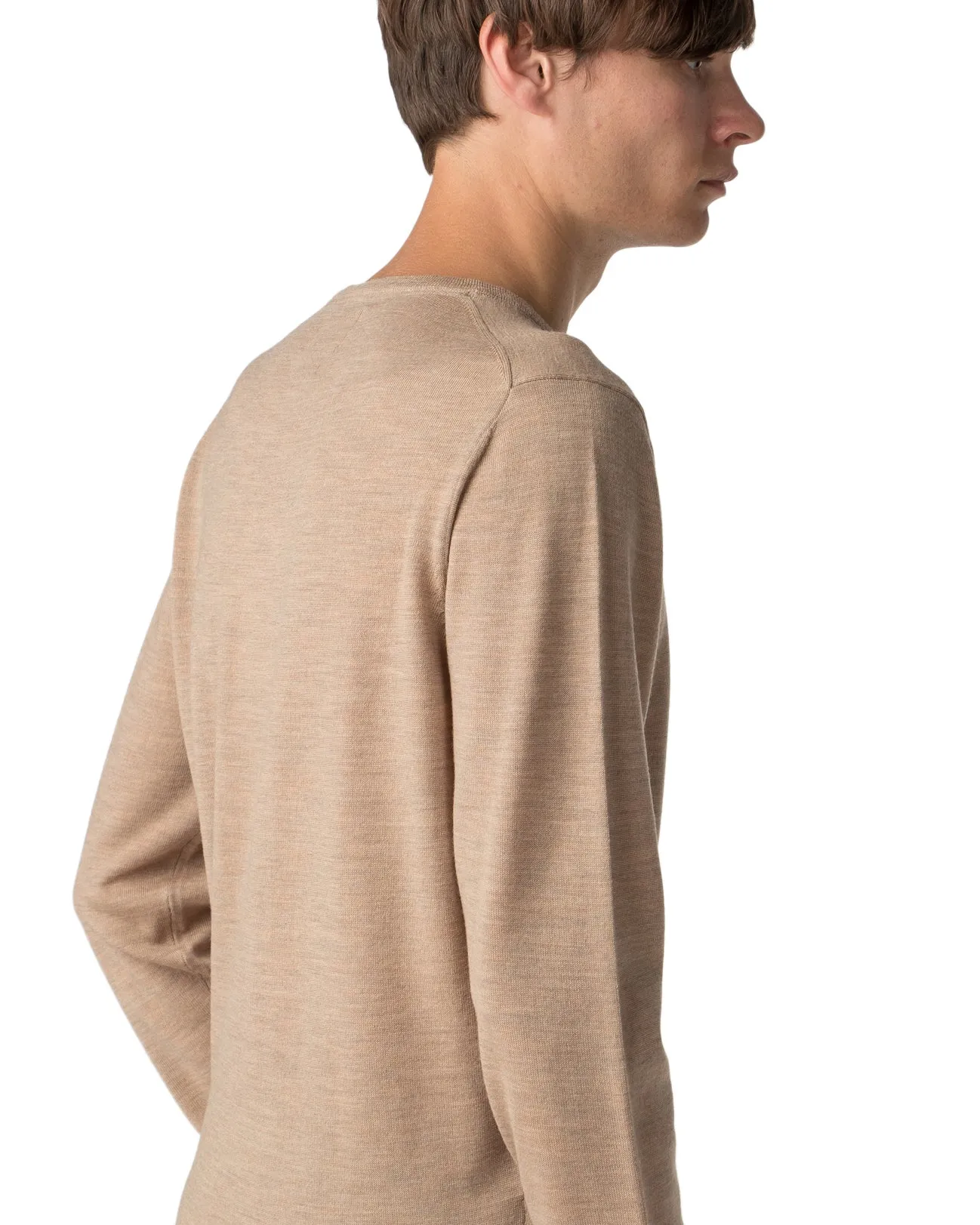 Merino Crewneck Sweater - Camel sold by Ben Sherman product image thumbnail 3