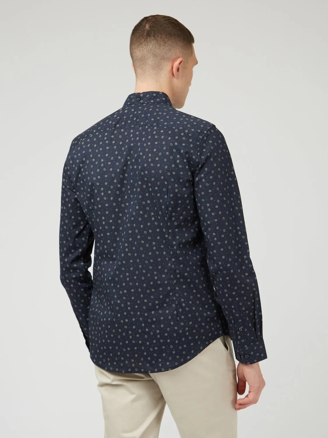 Scattered Spot Print Long-Sleeve Shirt sold by Ben Sherman product image thumbnail 5