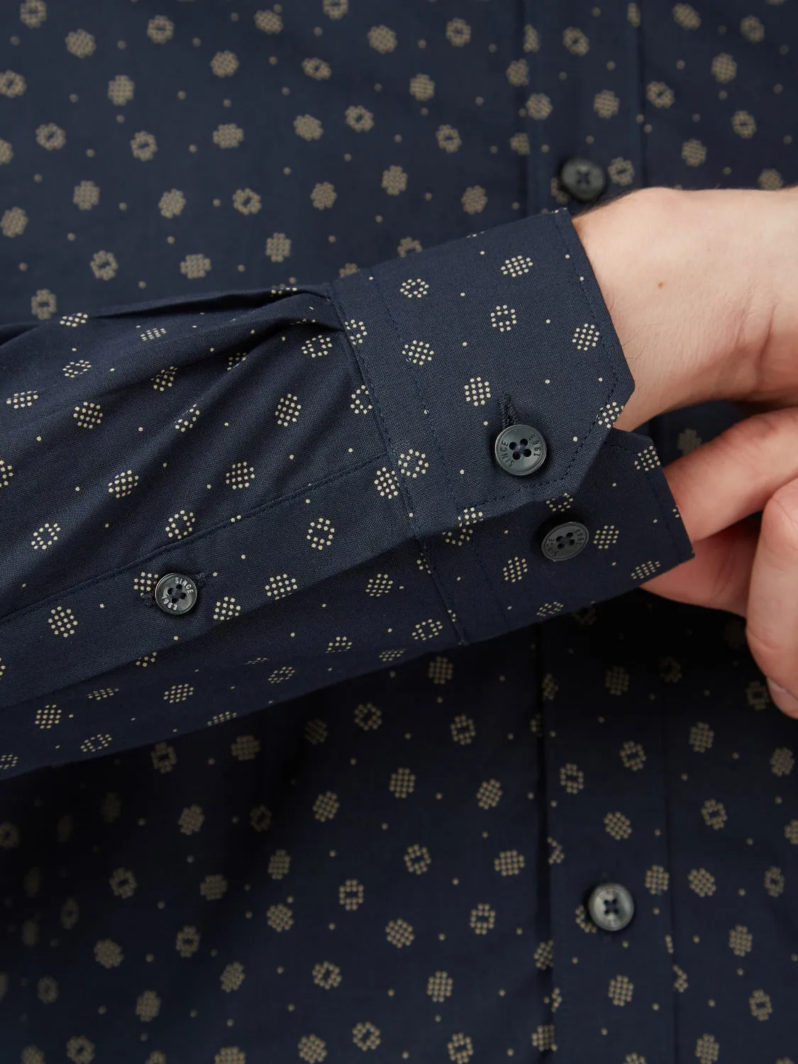 Scattered Spot Print Long-Sleeve Shirt sold by Ben Sherman product image thumbnail 4