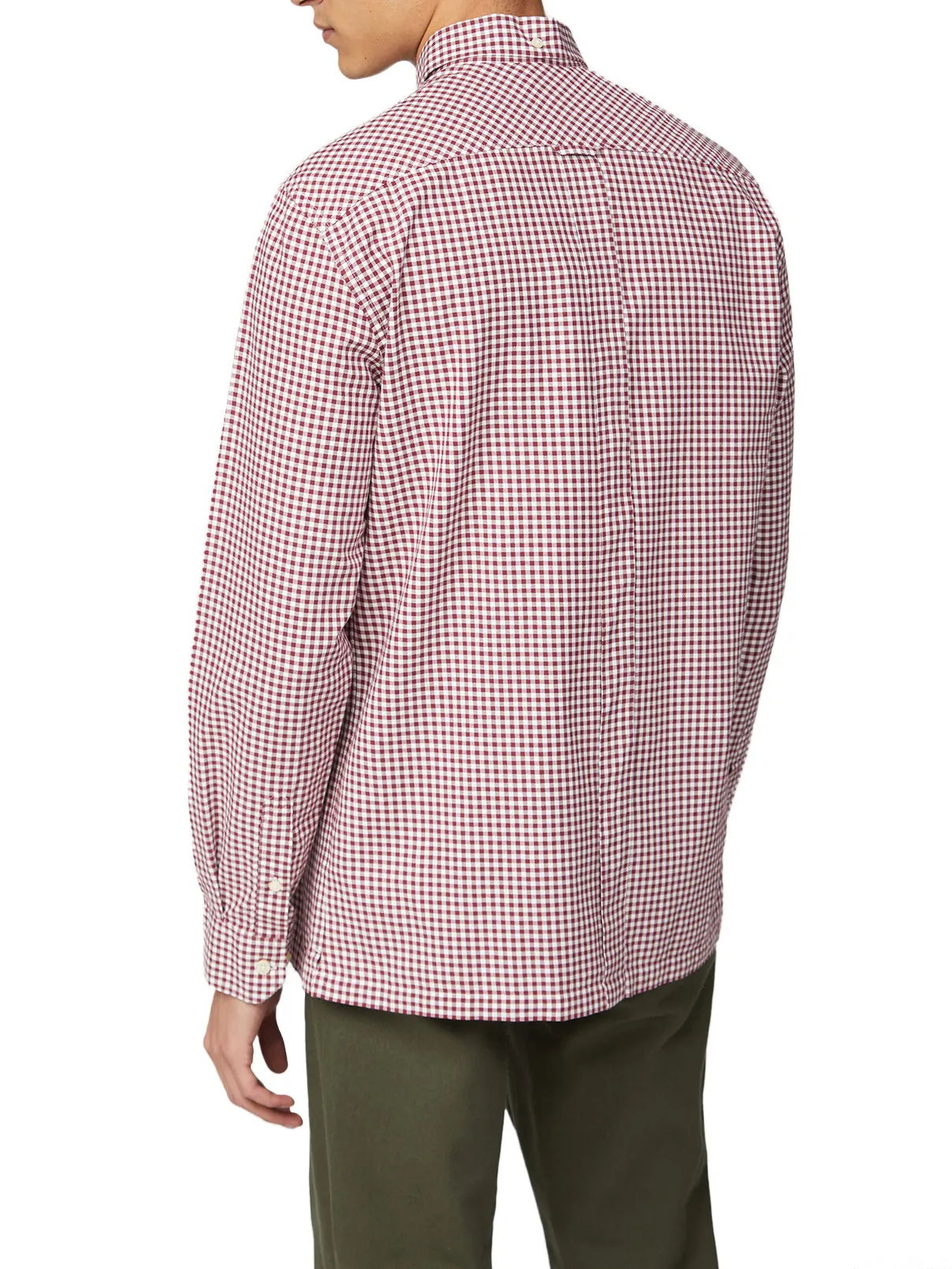 Long-Sleeve Archive Modernist Gingham Shirt - Wine sold by Ben Sherman product image thumbnail 2
