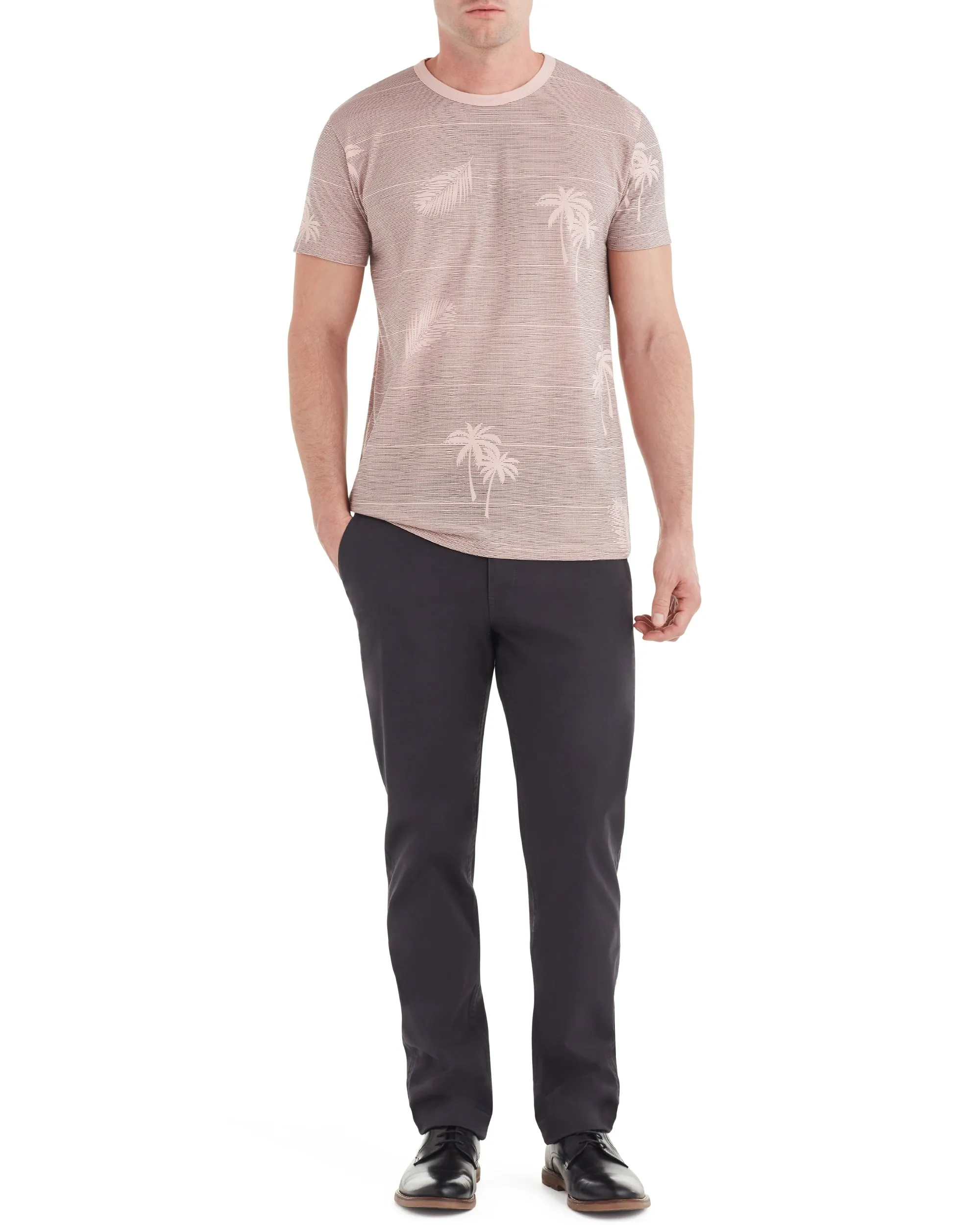 Palm Print Styled Tee - Light Pink sold by Ben Sherman product image thumbnail 3