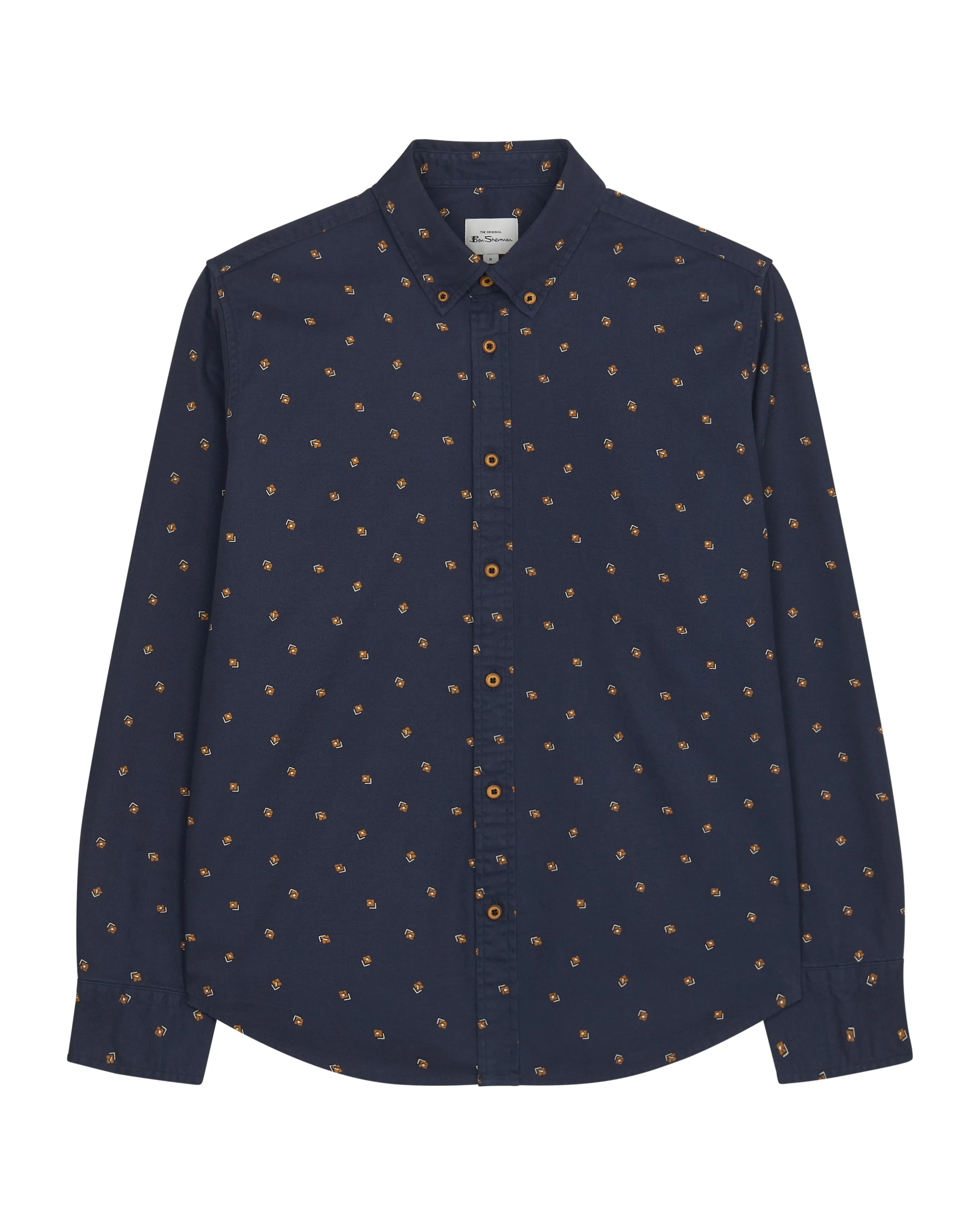 Scattered Geo Print Brushed Twill - Mood Indigo sold by Ben Sherman product image thumbnail 5