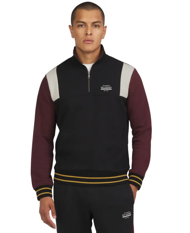 Overhead Color Block Sweat - Black sold by Ben Sherman