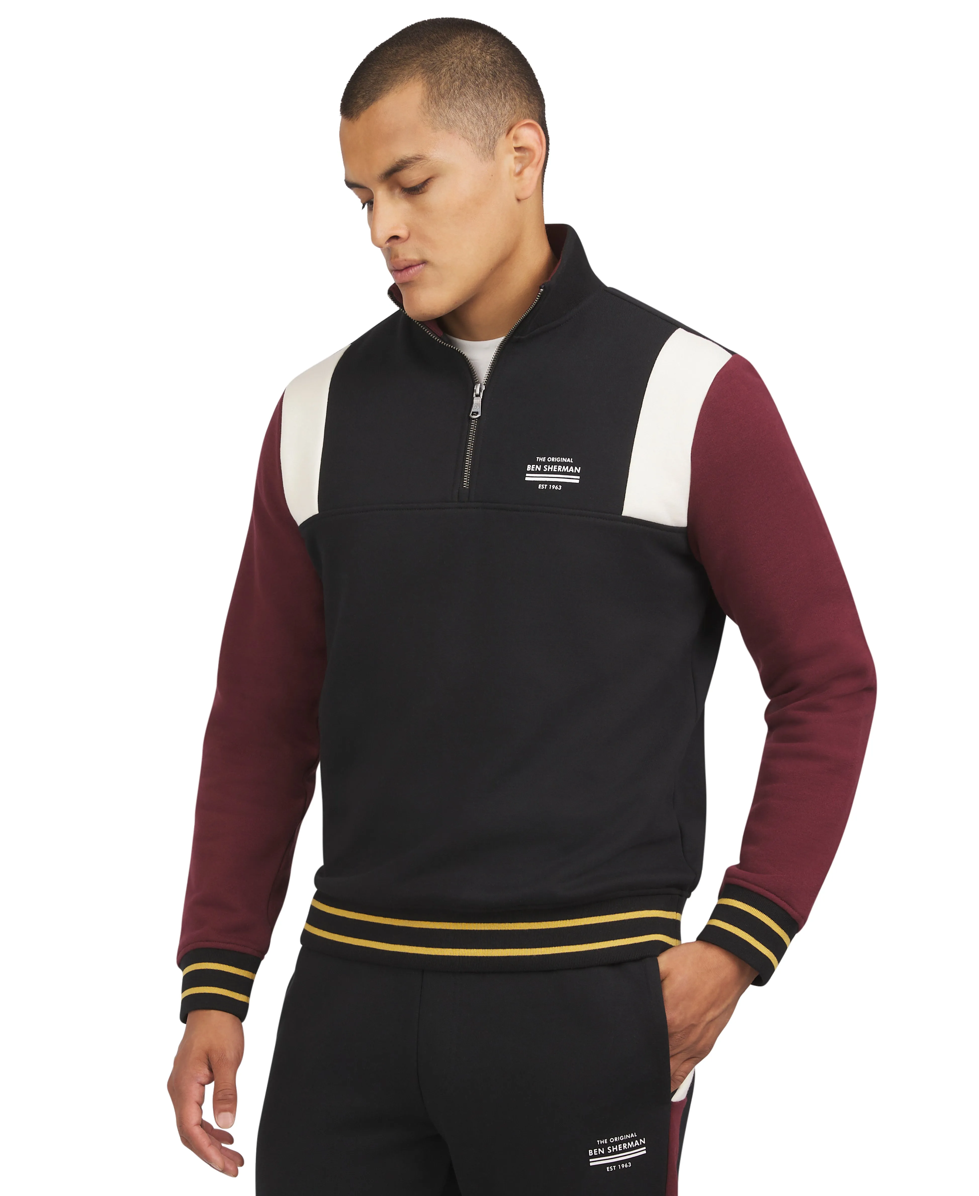 Overhead Color Block Sweat - Black sold by Ben Sherman product image thumbnail 2