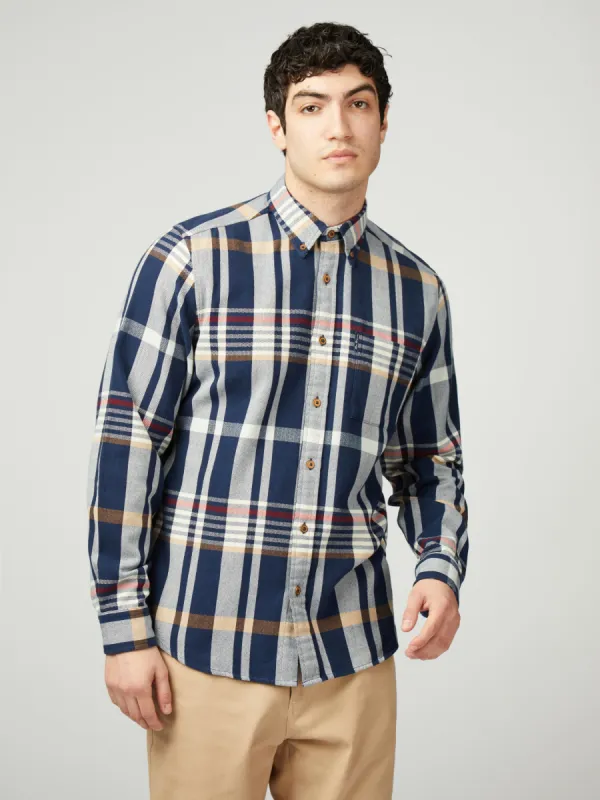 Herringbone Check - Dark Navy sold by Ben Sherman