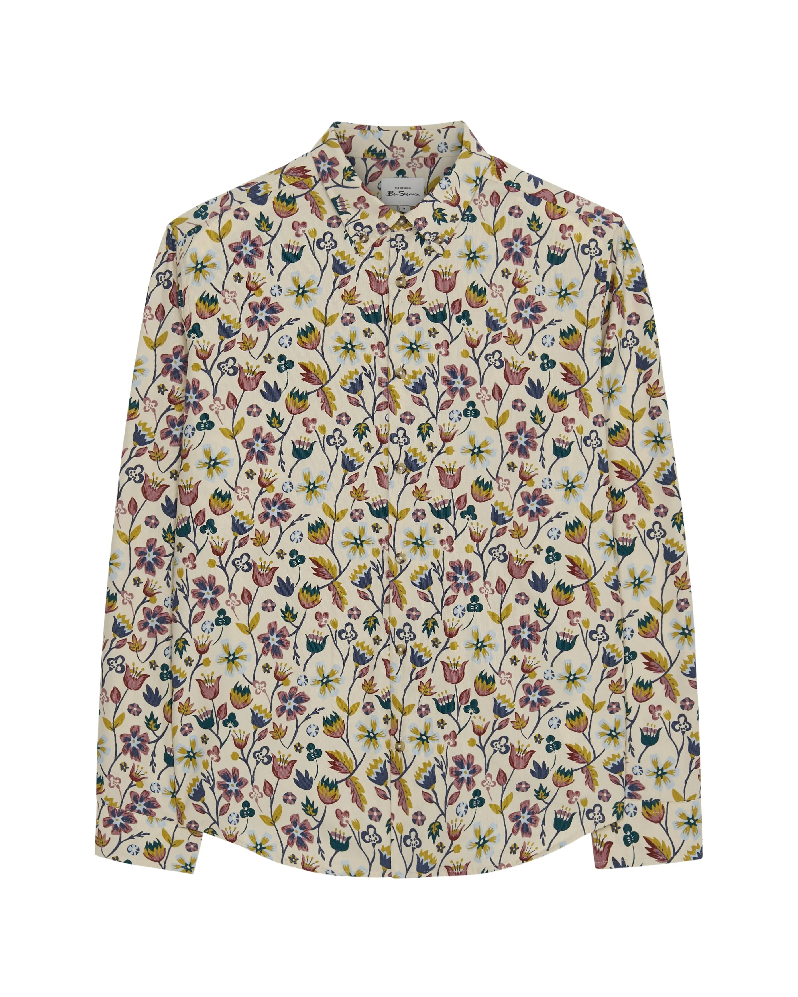 Floral Printed Cord - Fog sold by Ben Sherman product image thumbnail 5