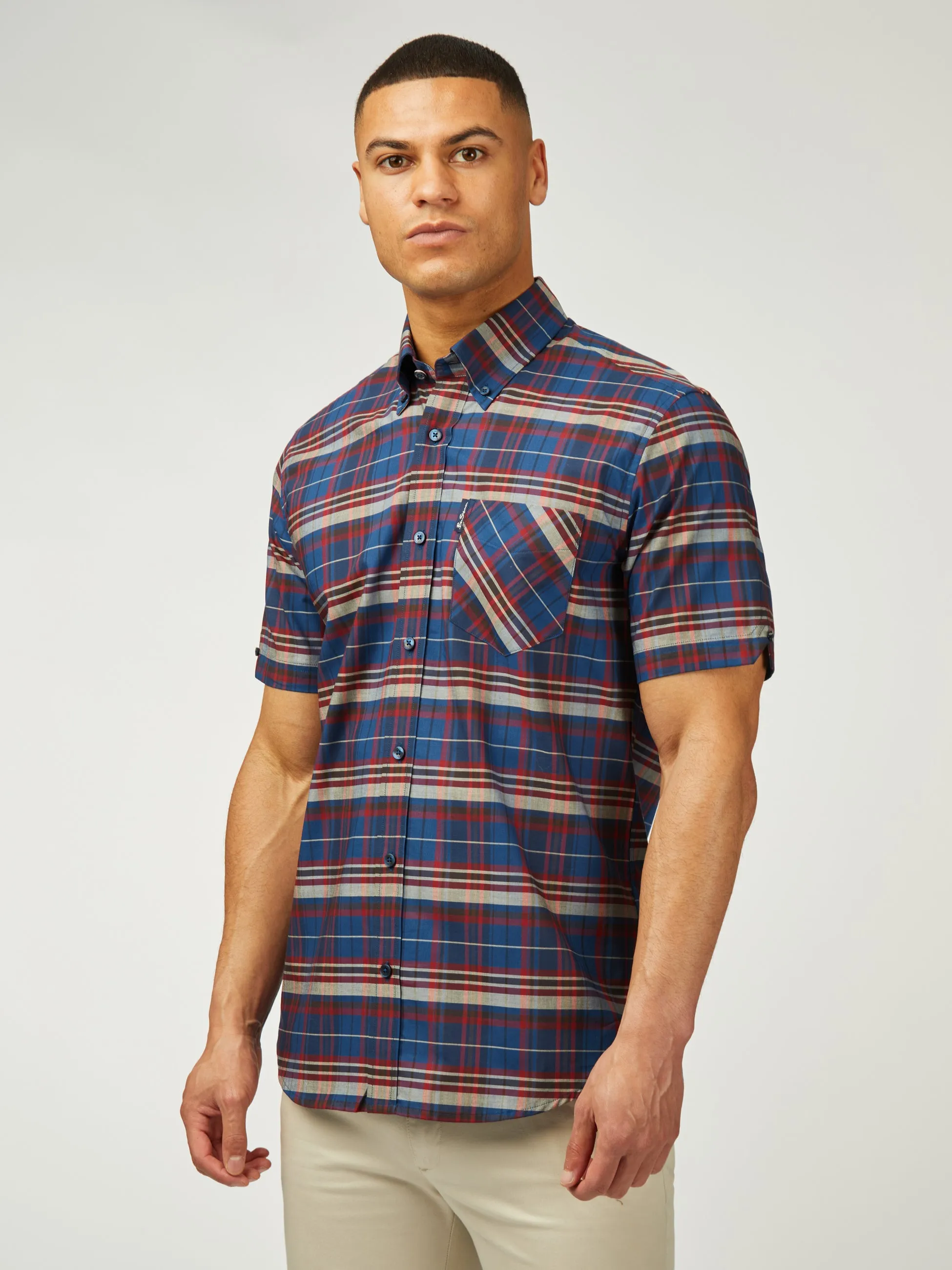 Classic Check Short Sleeve - Royal Blue sold by Ben Sherman