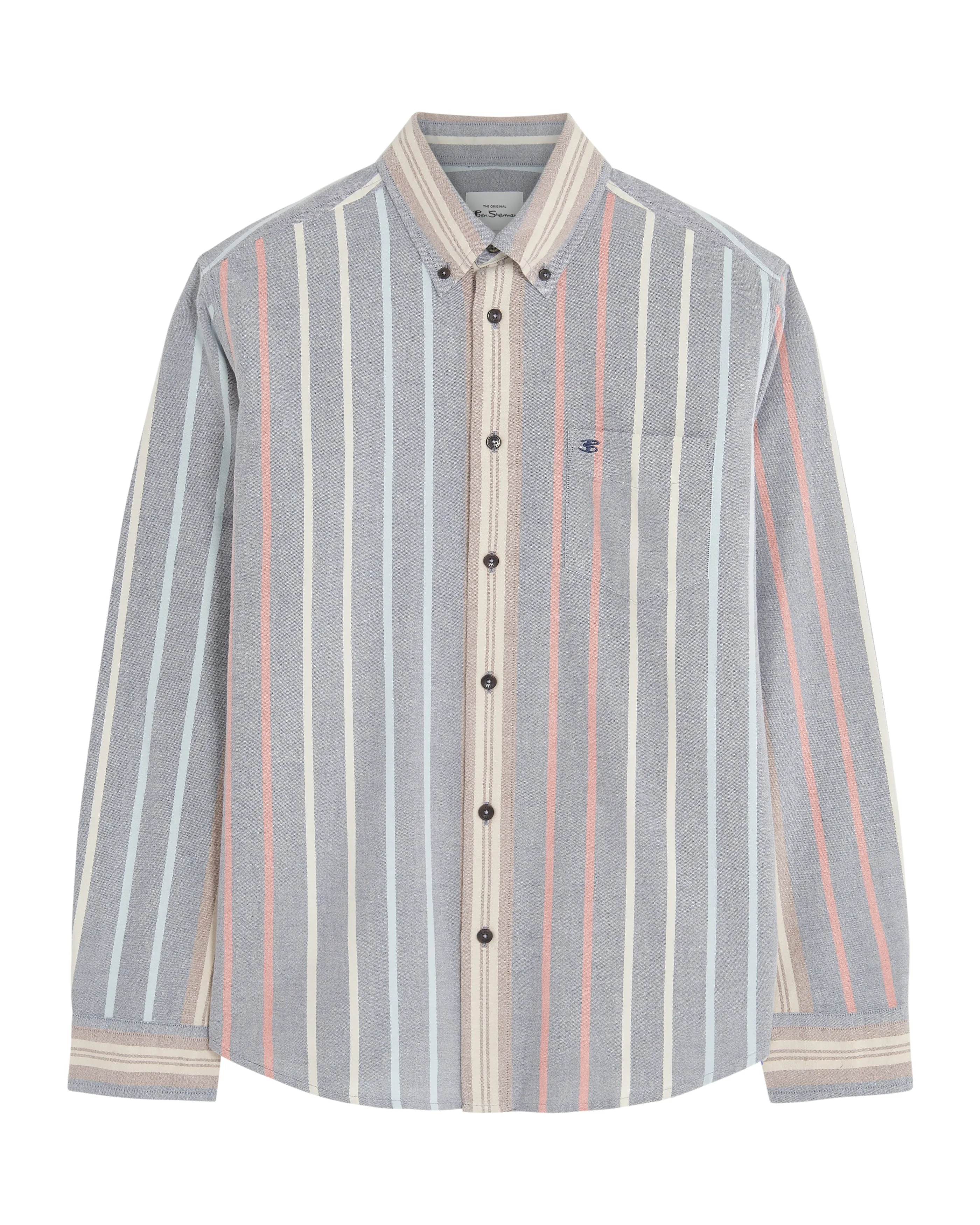 Asymmetric Stripe Oxford - Moon Indigo sold by Ben Sherman product image thumbnail 5