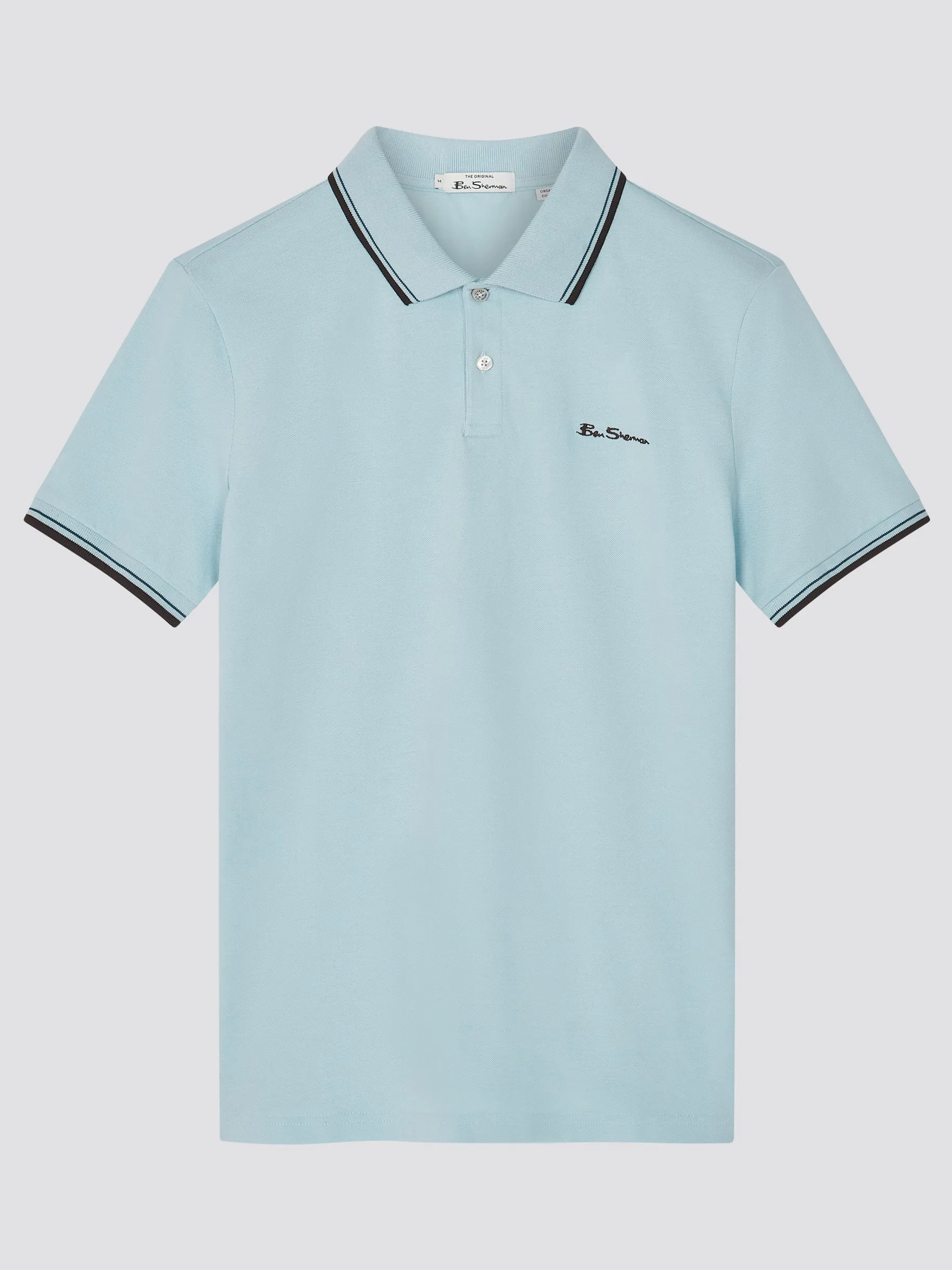 Signature Pique Polo - Sky sold by Ben Sherman product image thumbnail 4