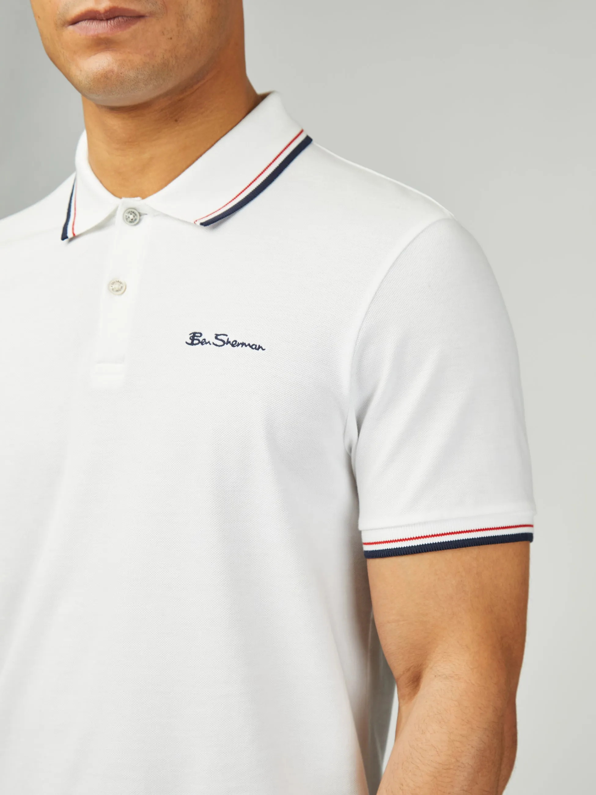 Signature Pique Polo - White sold by Ben Sherman product image thumbnail 4