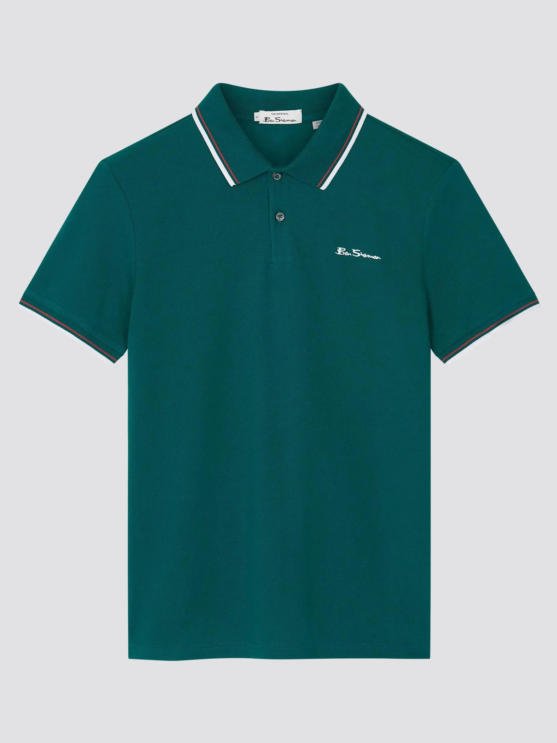 Signature Pique Polo - Jade sold by Ben Sherman product image thumbnail 4