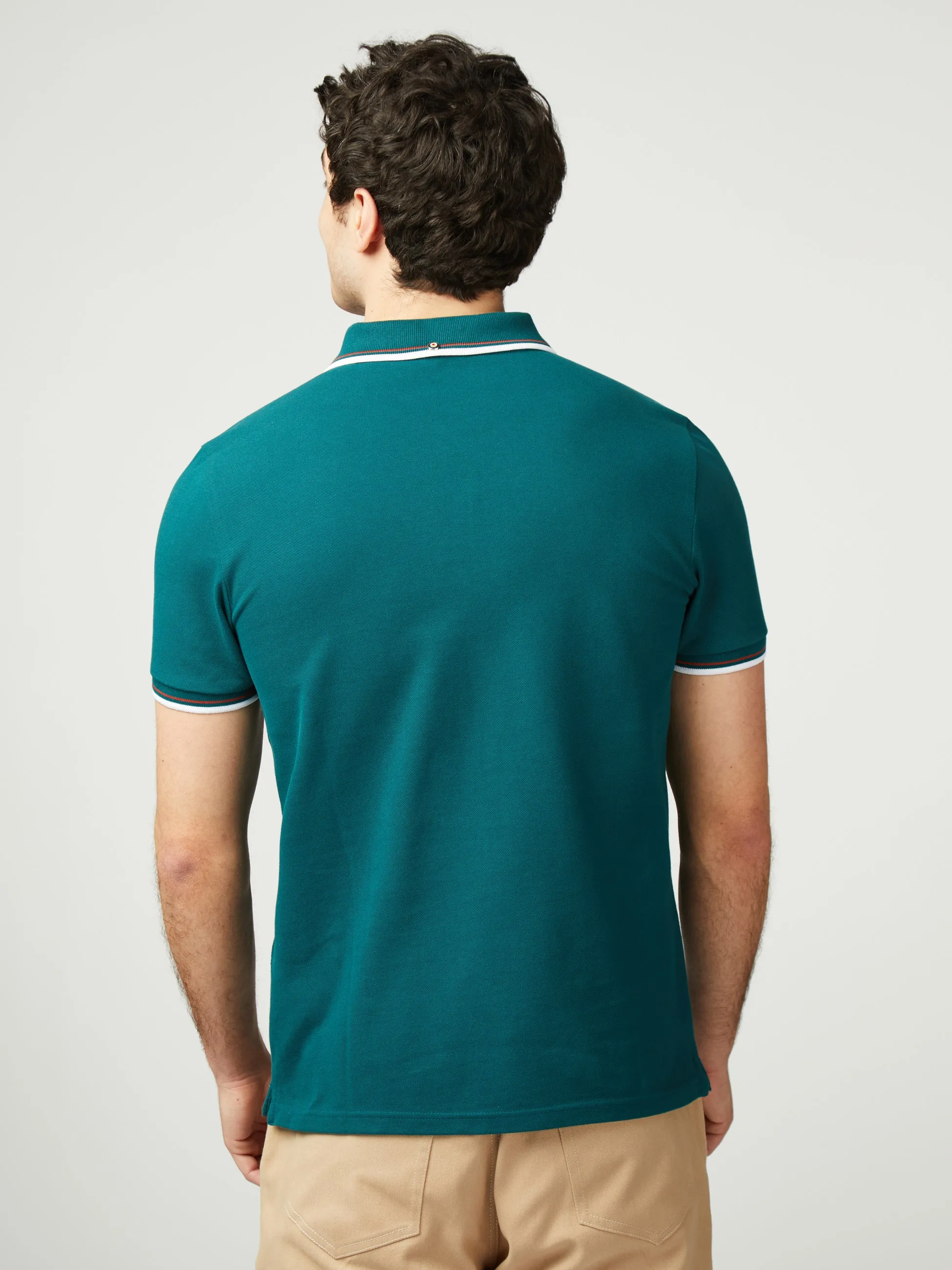 Signature Pique Polo - Jade sold by Ben Sherman product image thumbnail 3