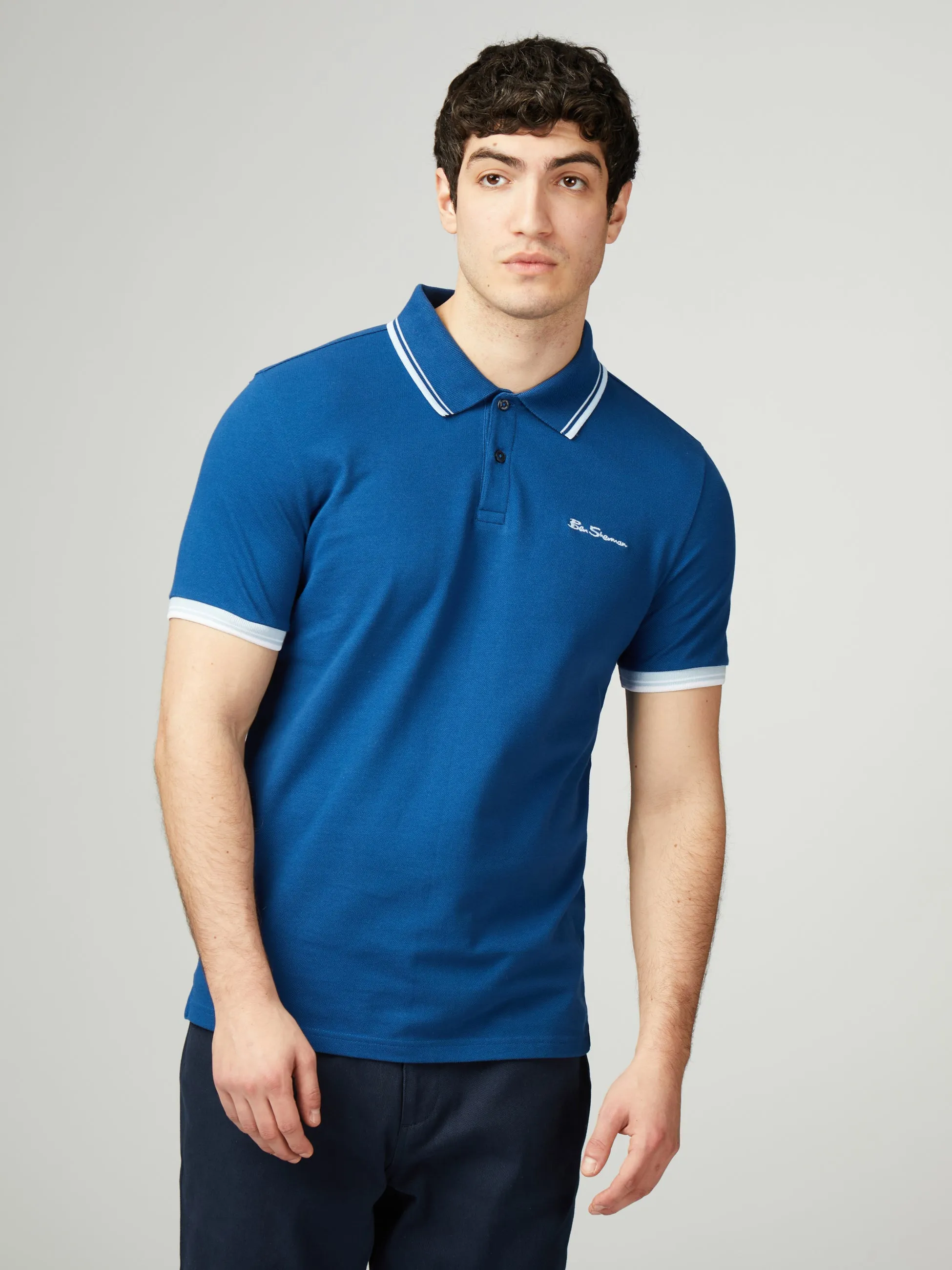 Signature Pique Polo - Royal Blue sold by Ben Sherman