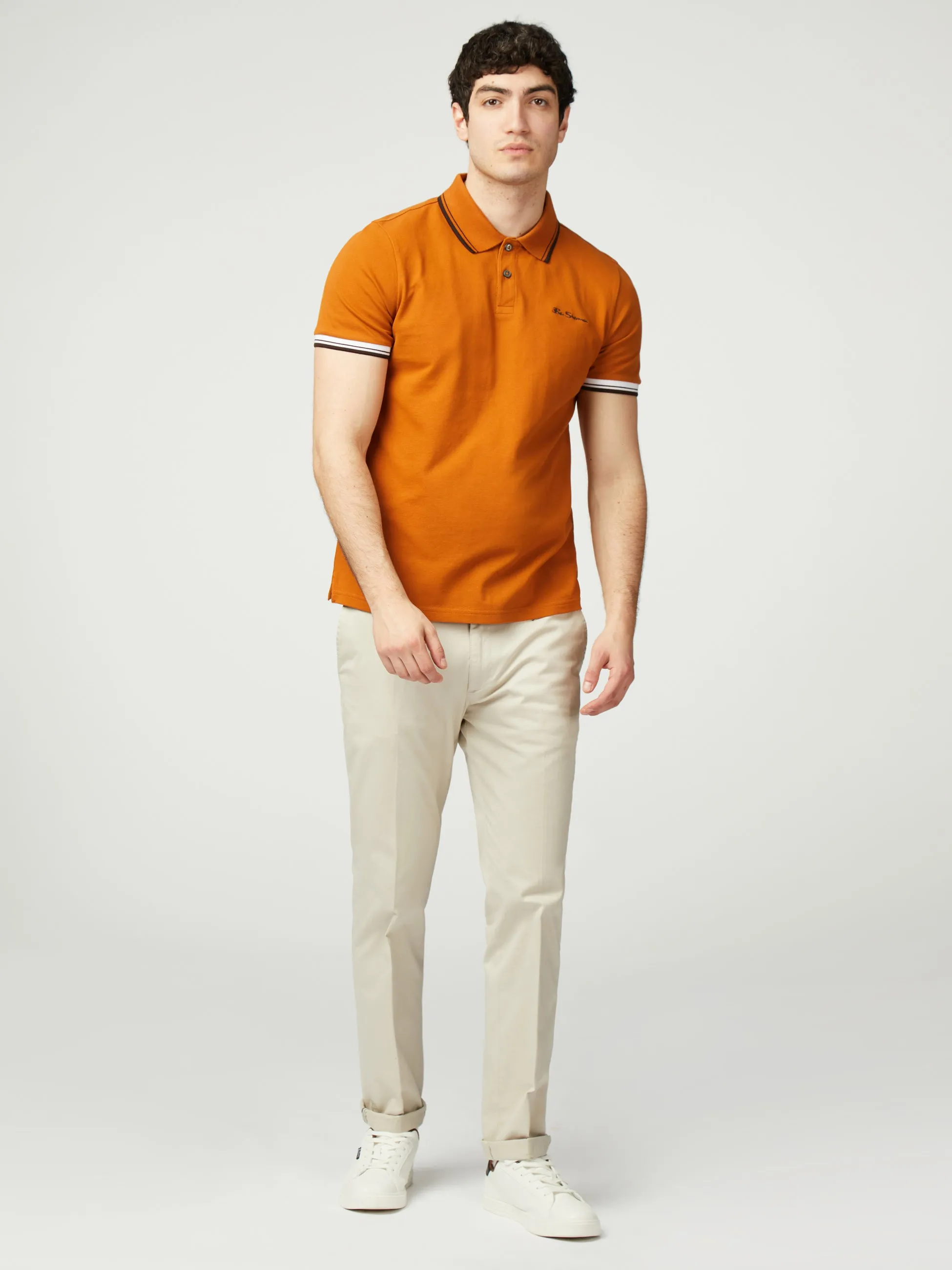 Signature Pique Polo - Orange sold by Ben Sherman product image thumbnail 2