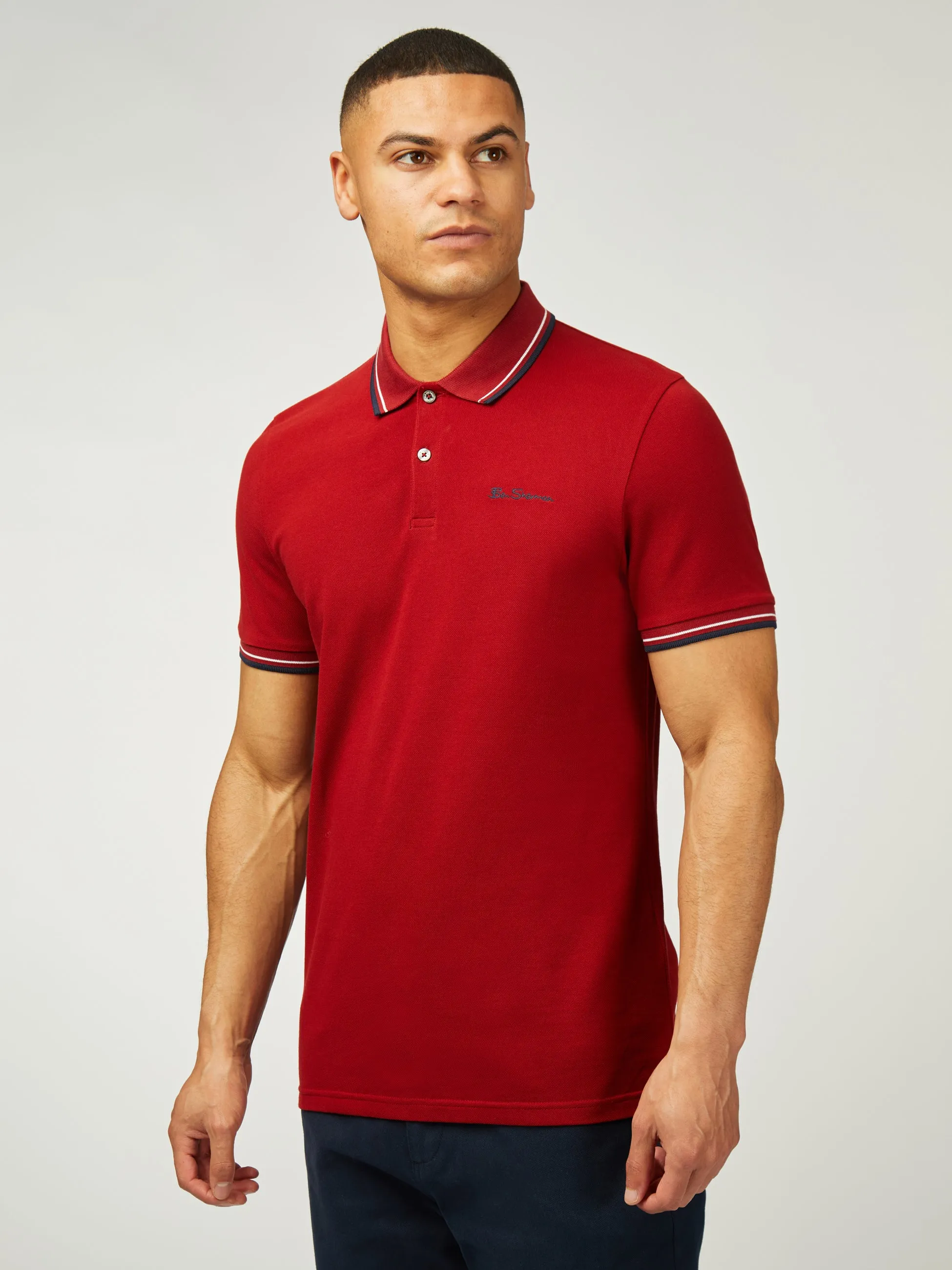 Signature Pique Polo - Red sold by Ben Sherman