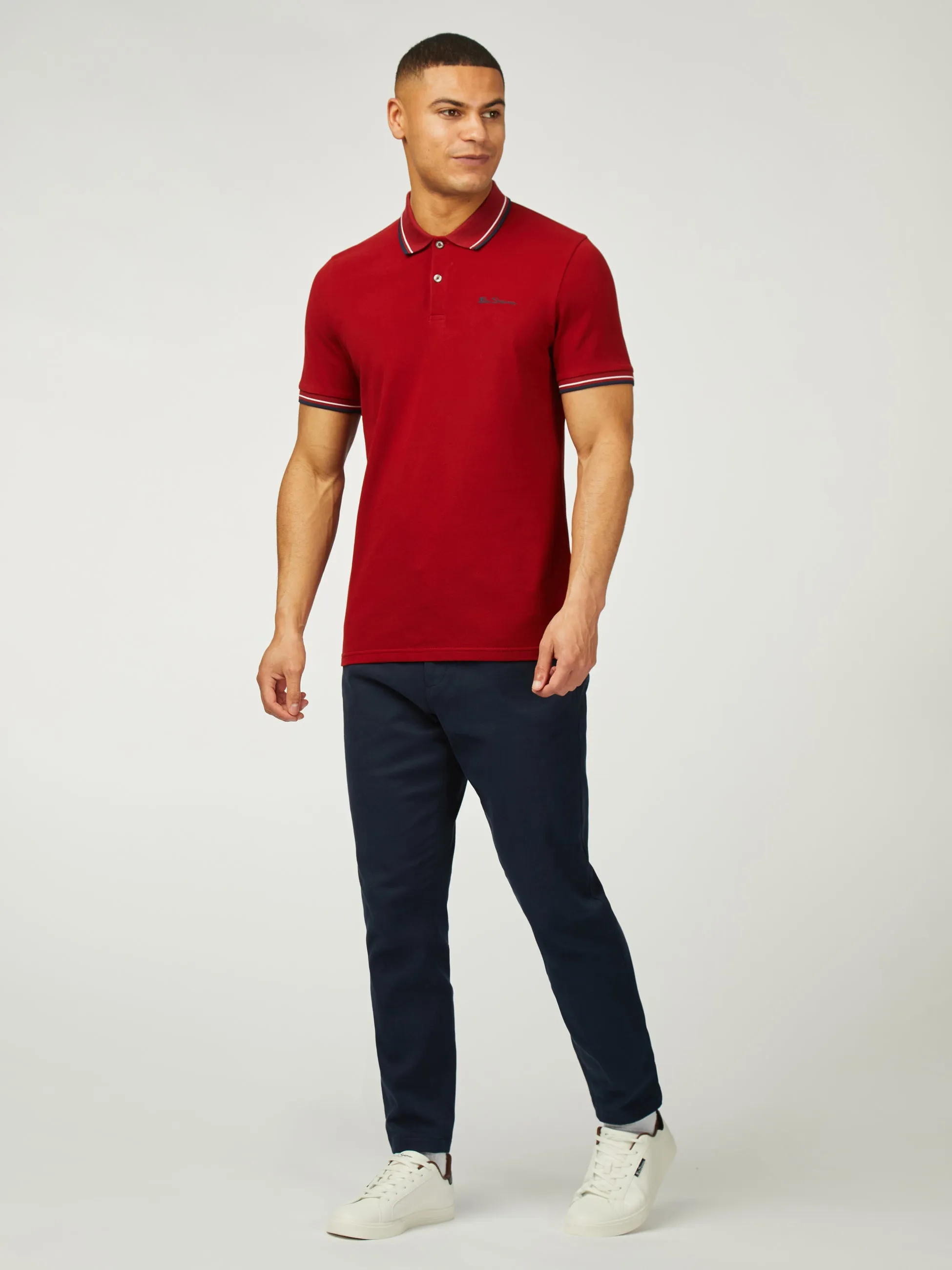 Signature Pique Polo - Red sold by Ben Sherman product image thumbnail 2