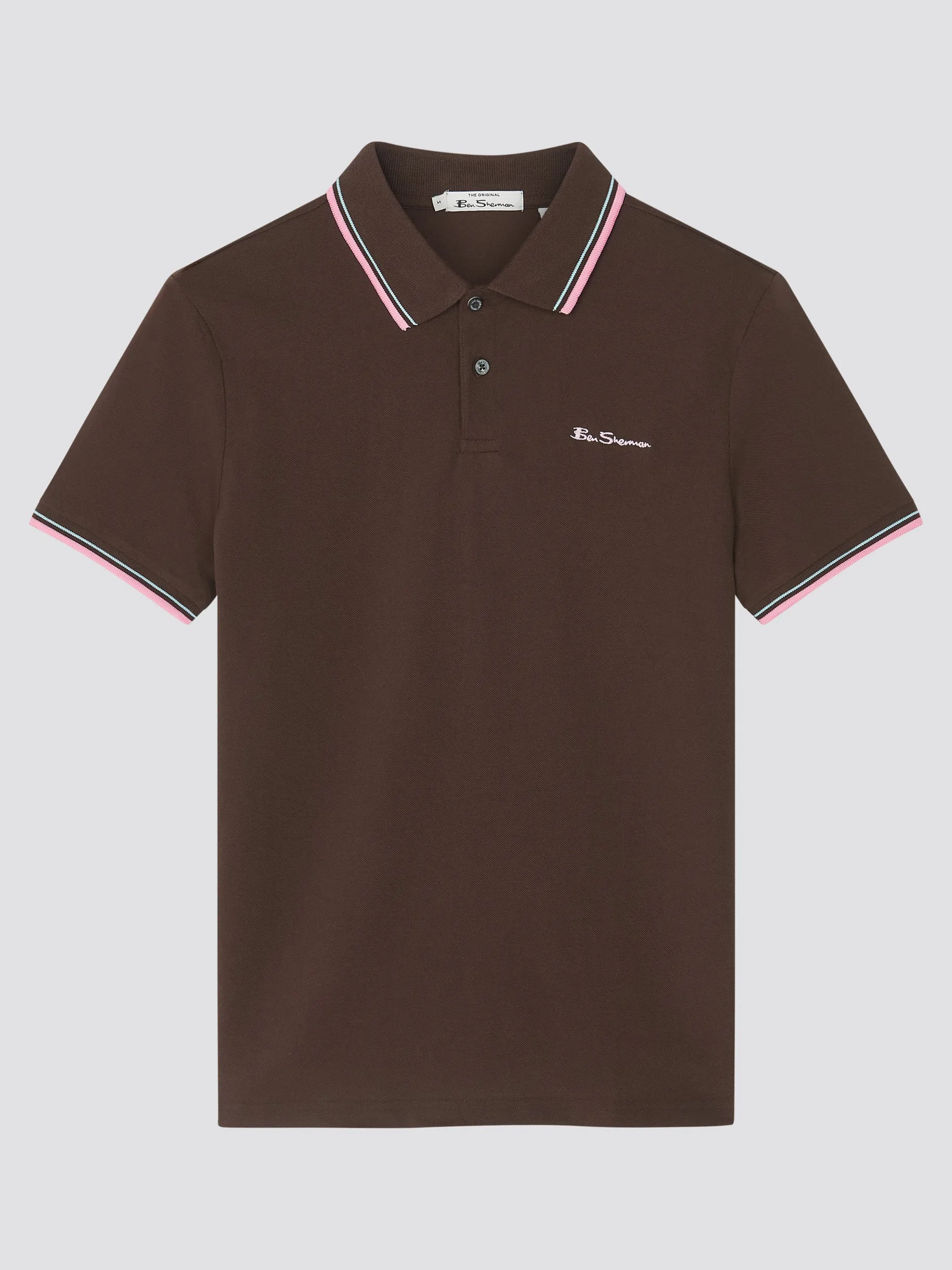 Signature Pique Polo - Dark Brown sold by Ben Sherman product image thumbnail 4