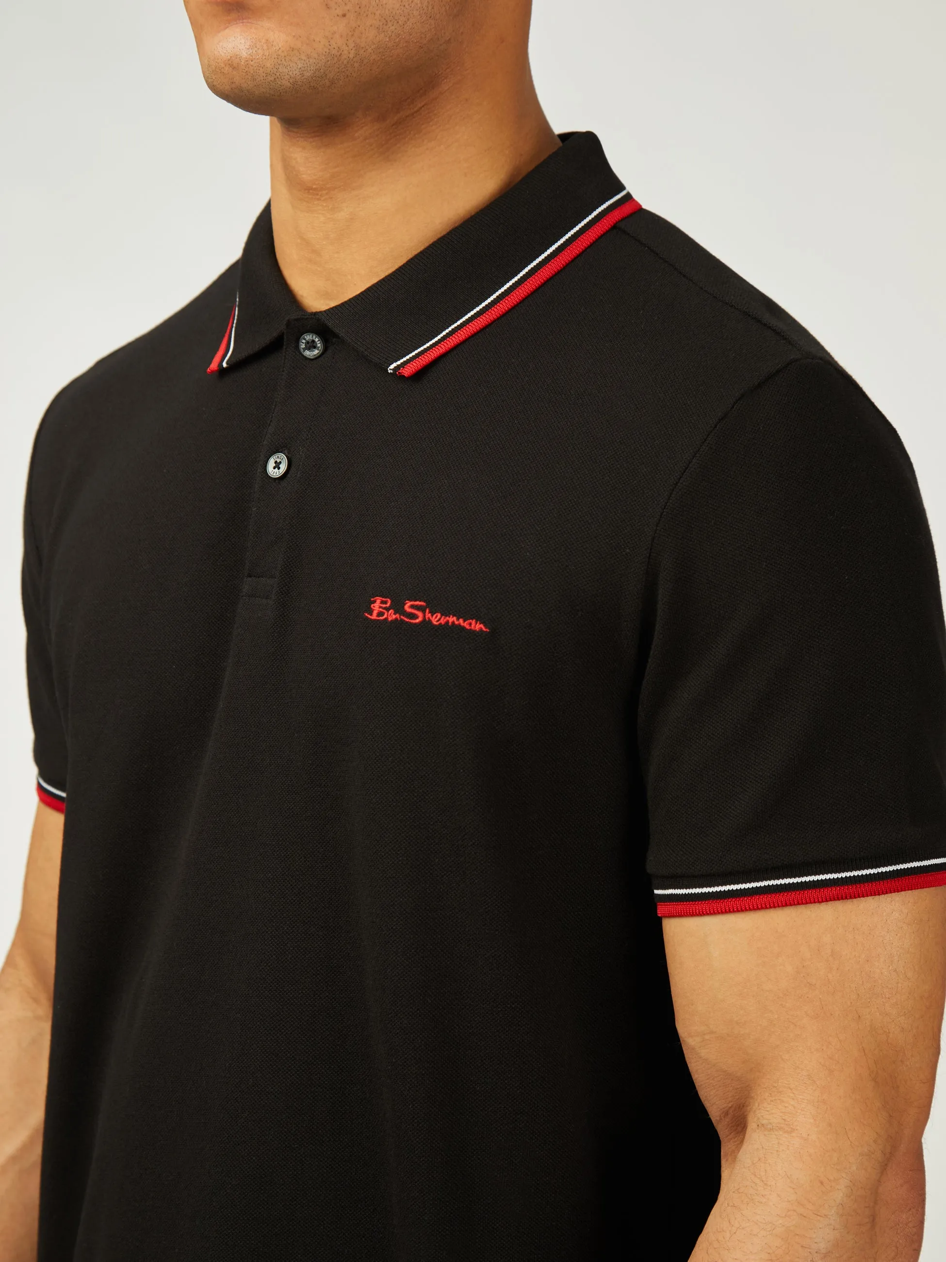 Signature Pique Polo - Black sold by Ben Sherman product image thumbnail 4