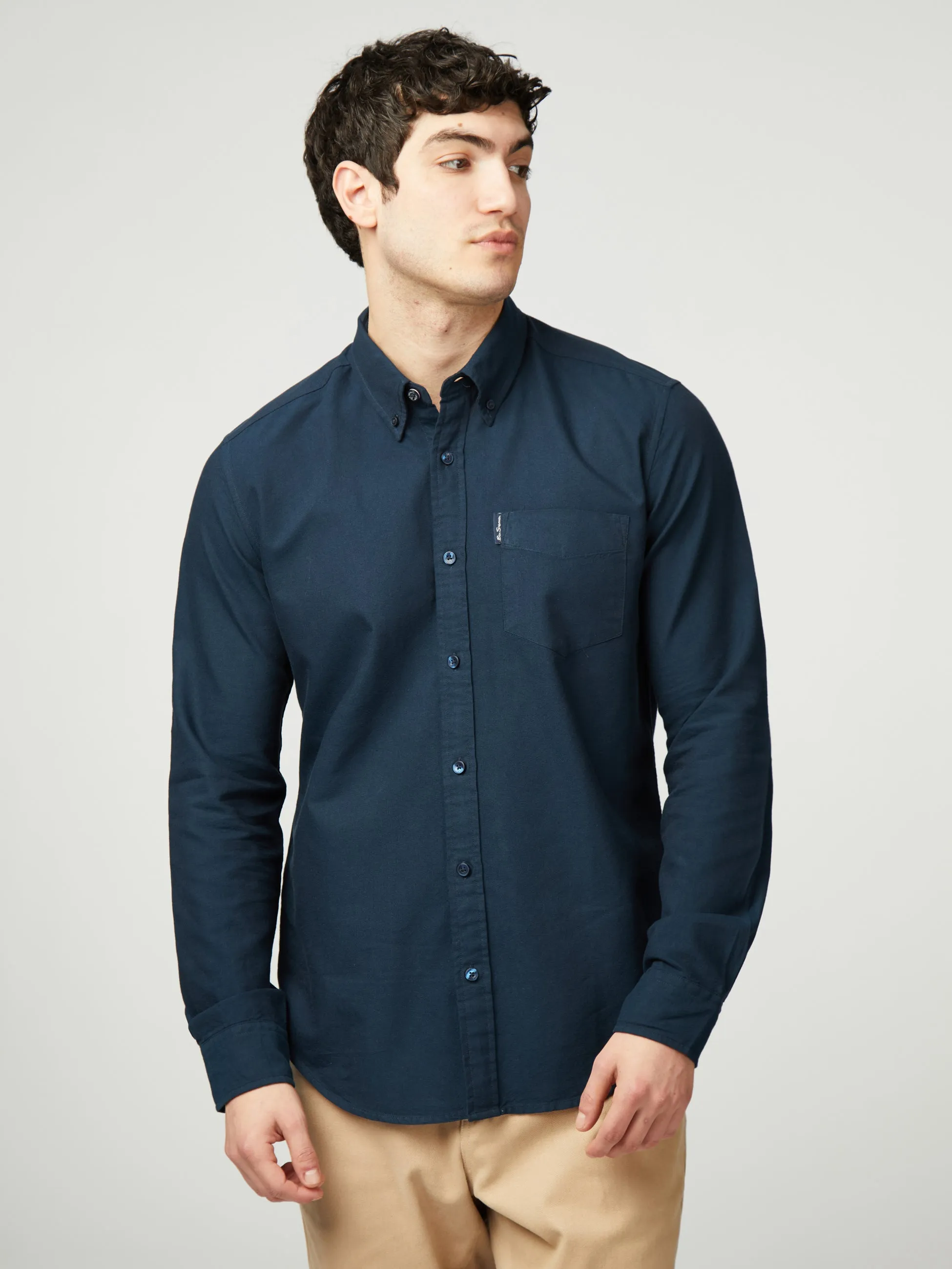 Signature Oxford Long Sleeve - Dark Navy sold by Ben Sherman