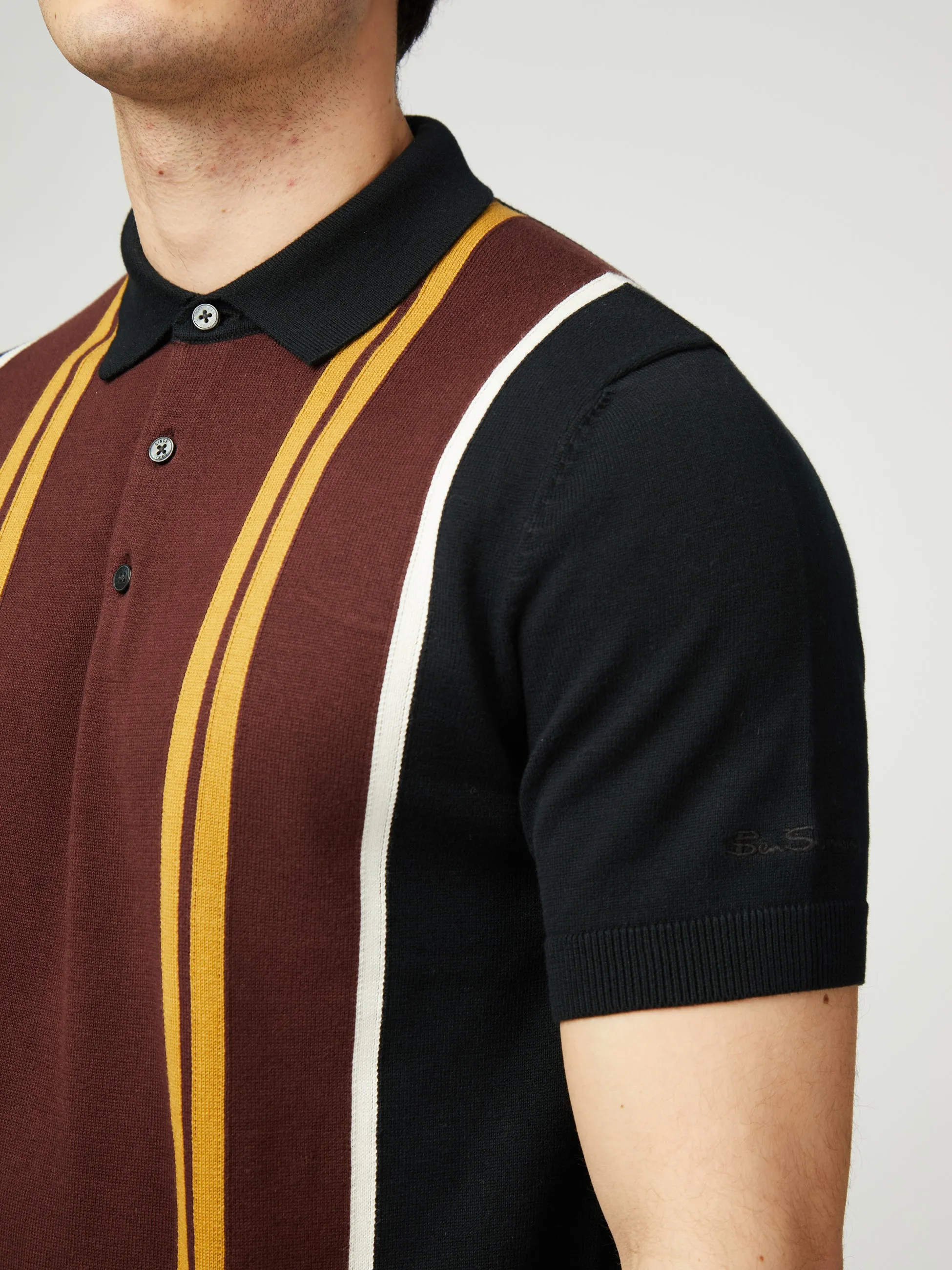 Vertical Stripe Polo - Black sold by Ben Sherman product image thumbnail 4