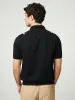 Vertical Stripe Polo - Black sold by Ben Sherman