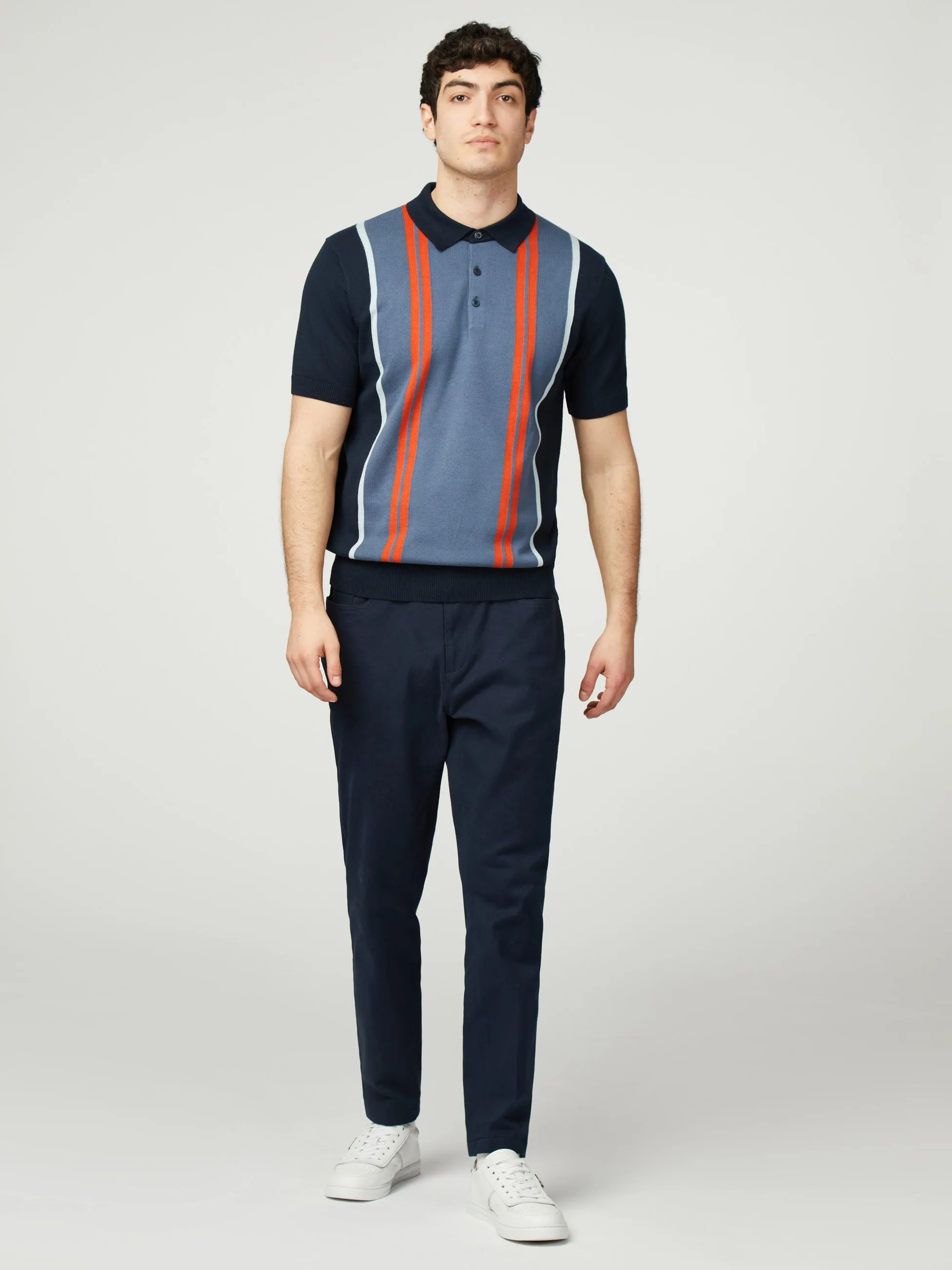 Vertical Stripe Polo - Dark Navy sold by Ben Sherman product image thumbnail 2