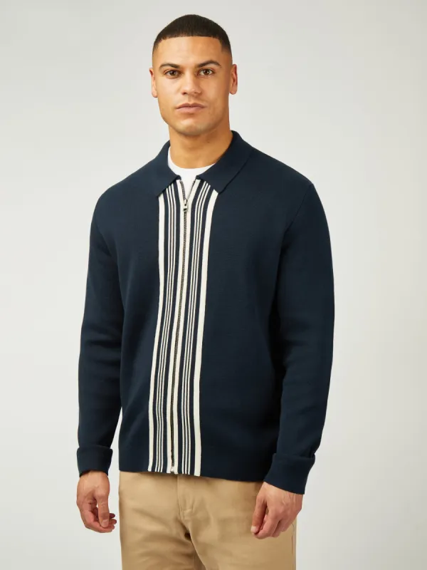 Textured Zip Through - Dark Navy sold by Ben Sherman