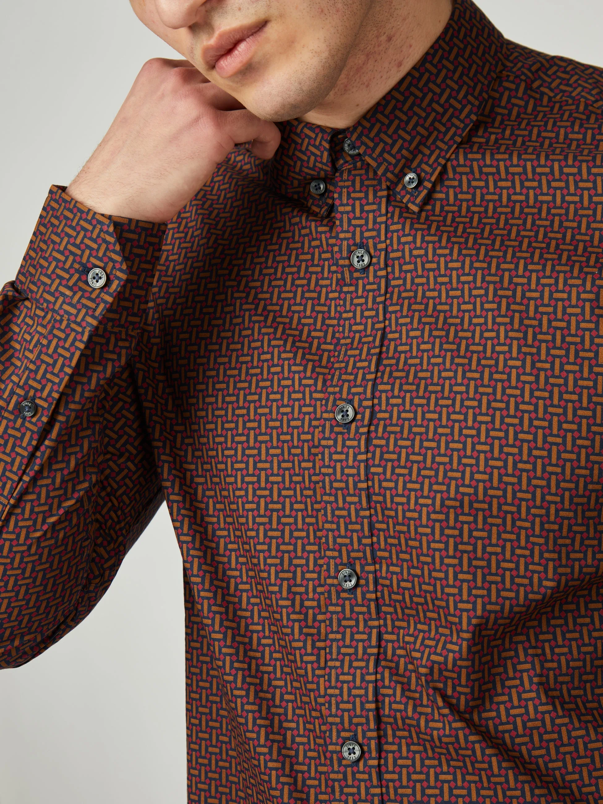 Split Spot Print - Brown sold by Ben Sherman product image thumbnail 4