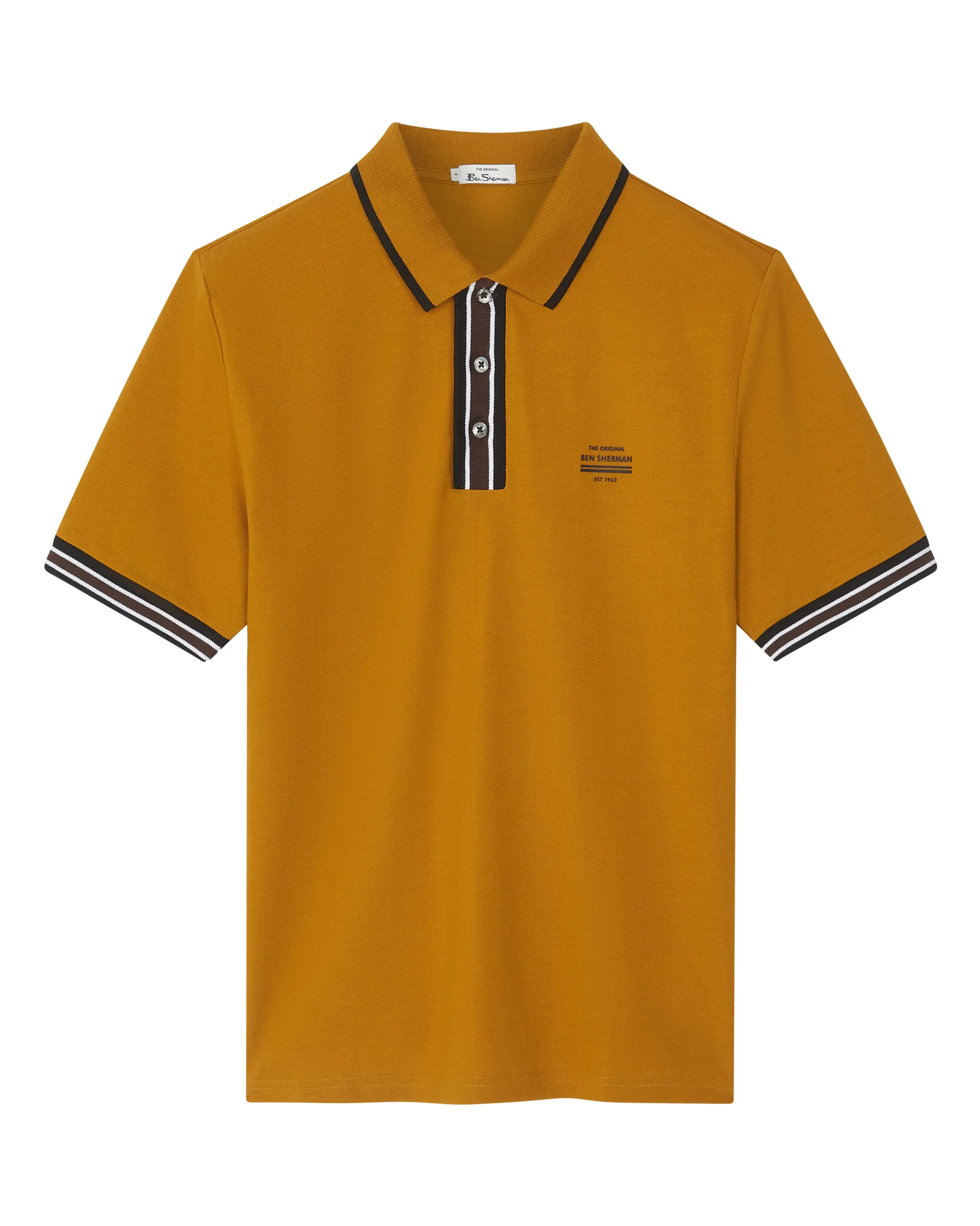 Placket Interest Polo - Antique Gold sold by Ben Sherman product image thumbnail 5