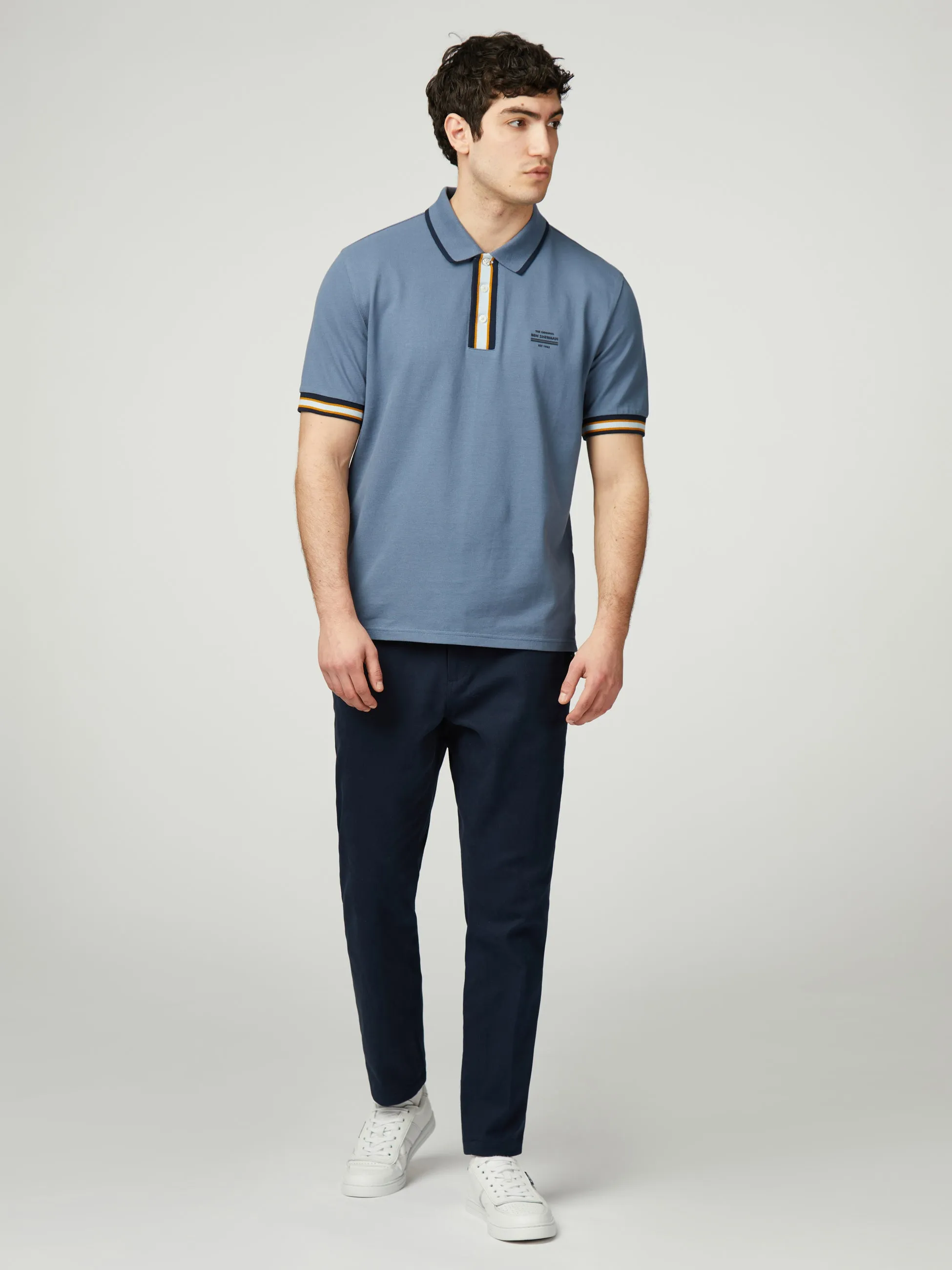 Placket Interest Polo - Sea sold by Ben Sherman product image thumbnail 2