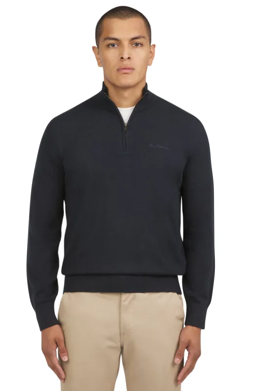 Merino Half Zip - Dark Navy sold by Ben Sherman