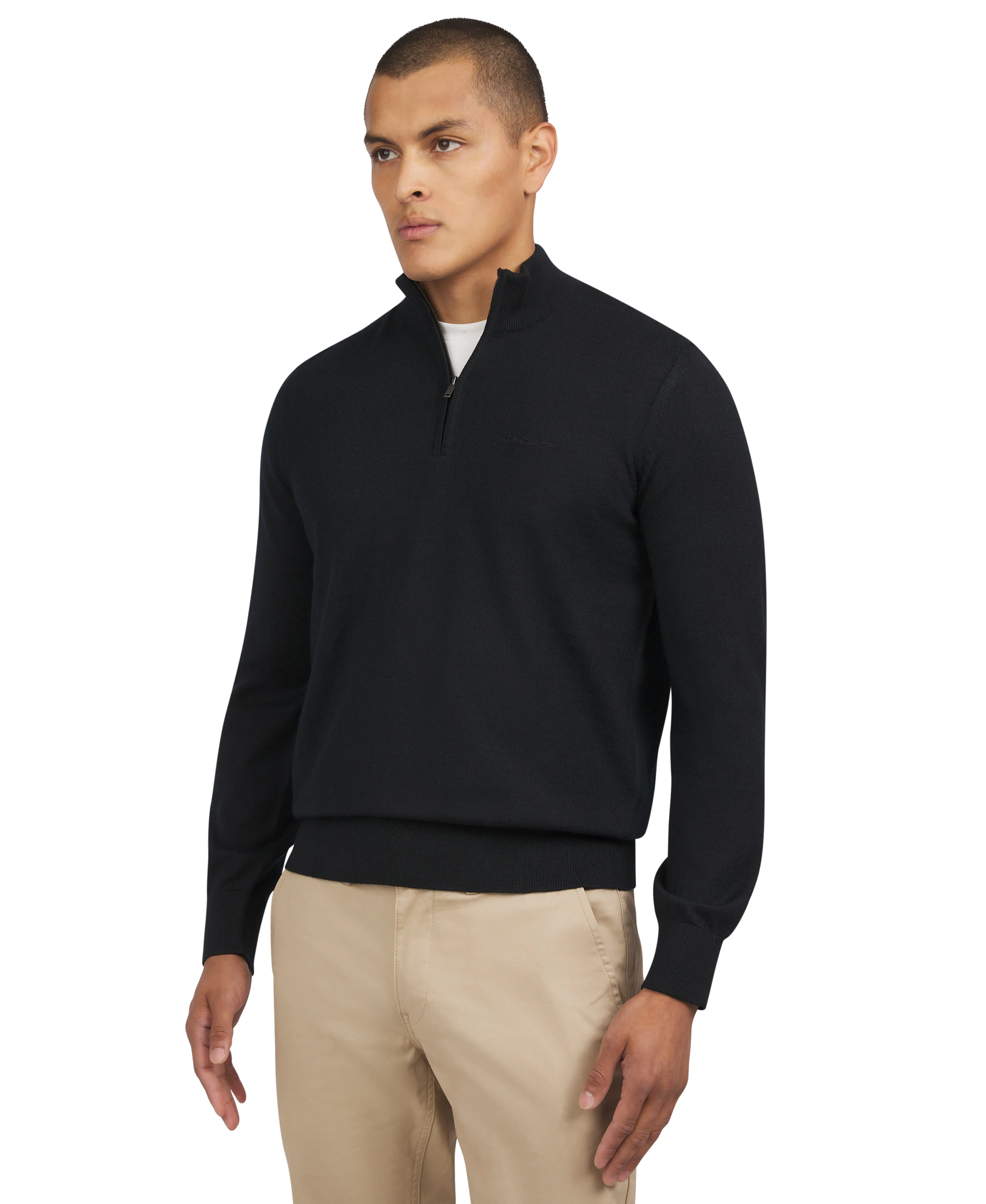 Merino Half Zip - Black sold by Ben Sherman product image thumbnail 2