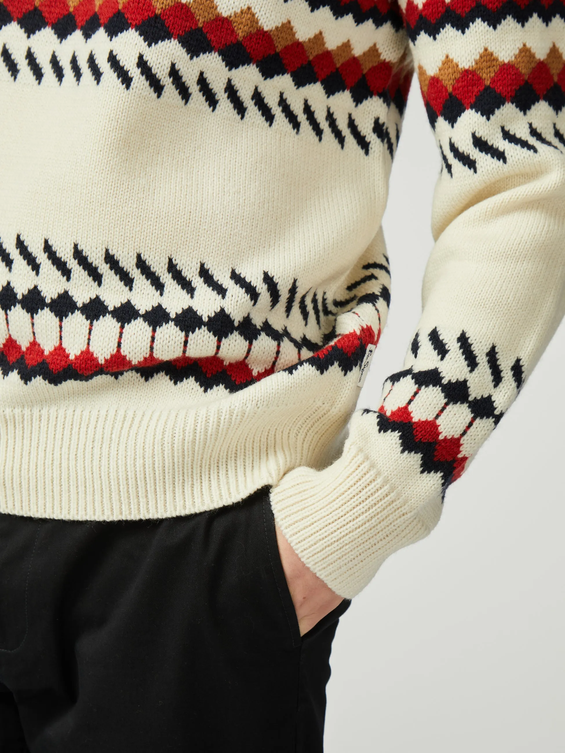 Fairisle Crew - Ivory sold by Ben Sherman product image thumbnail 4