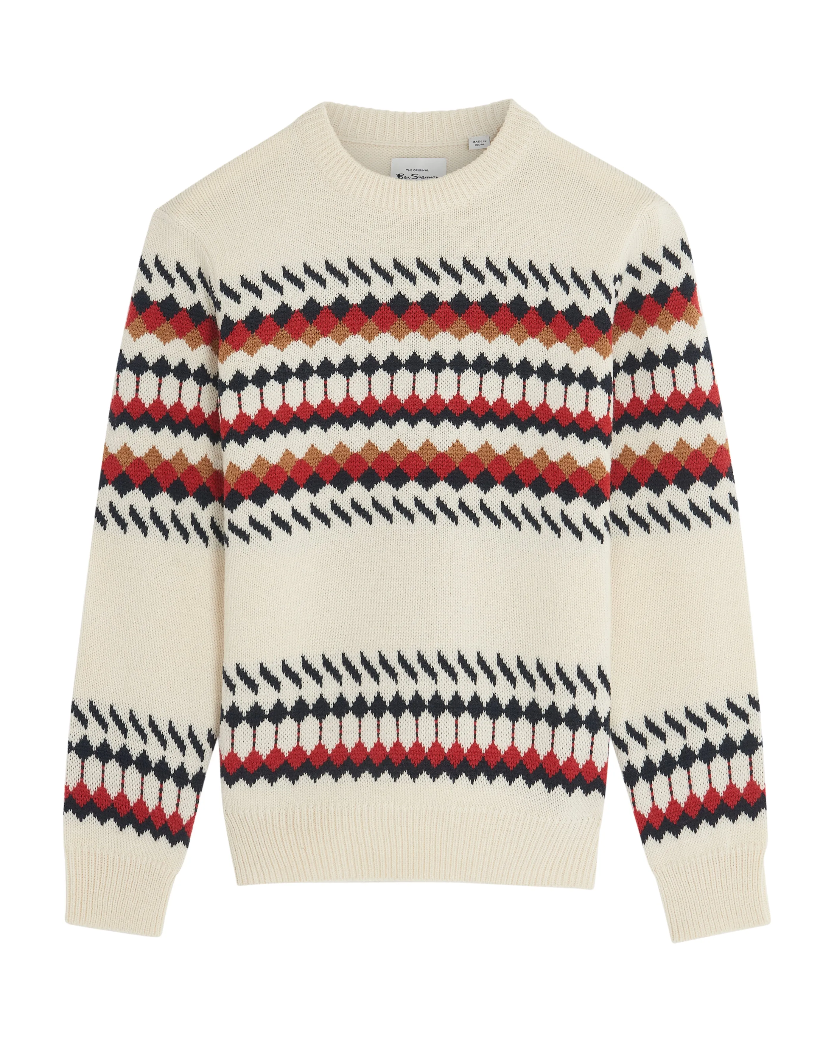 Fairisle Crew - Ivory sold by Ben Sherman product image thumbnail 5