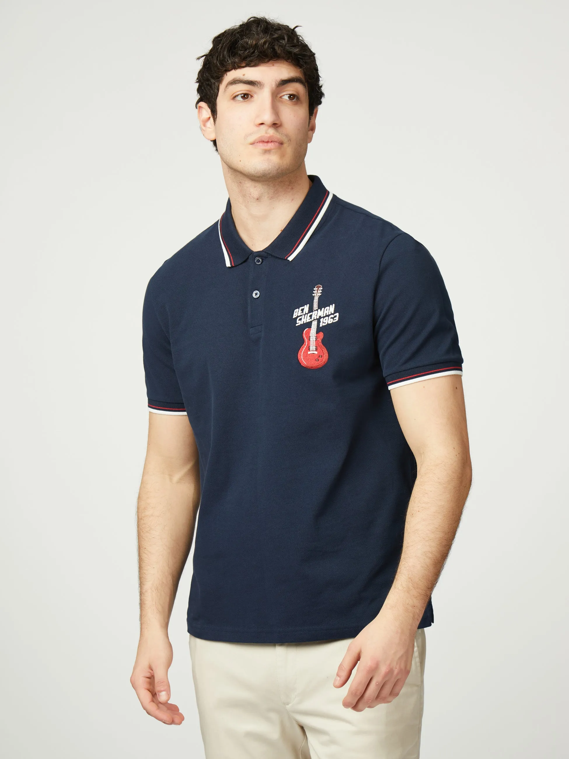 Chest Embroidered Polo - Dark Navy sold by Ben Sherman