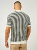 All Over Diamond Textured Polo - Ivory sold by Ben Sherman