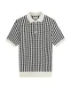 All Over Diamond Textured Polo - Ivory sold by Ben Sherman