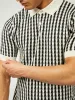 All Over Diamond Textured Polo - Ivory sold by Ben Sherman