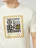 Ace Cafe Chequerboard Tee - Ivory sold by Ben Sherman