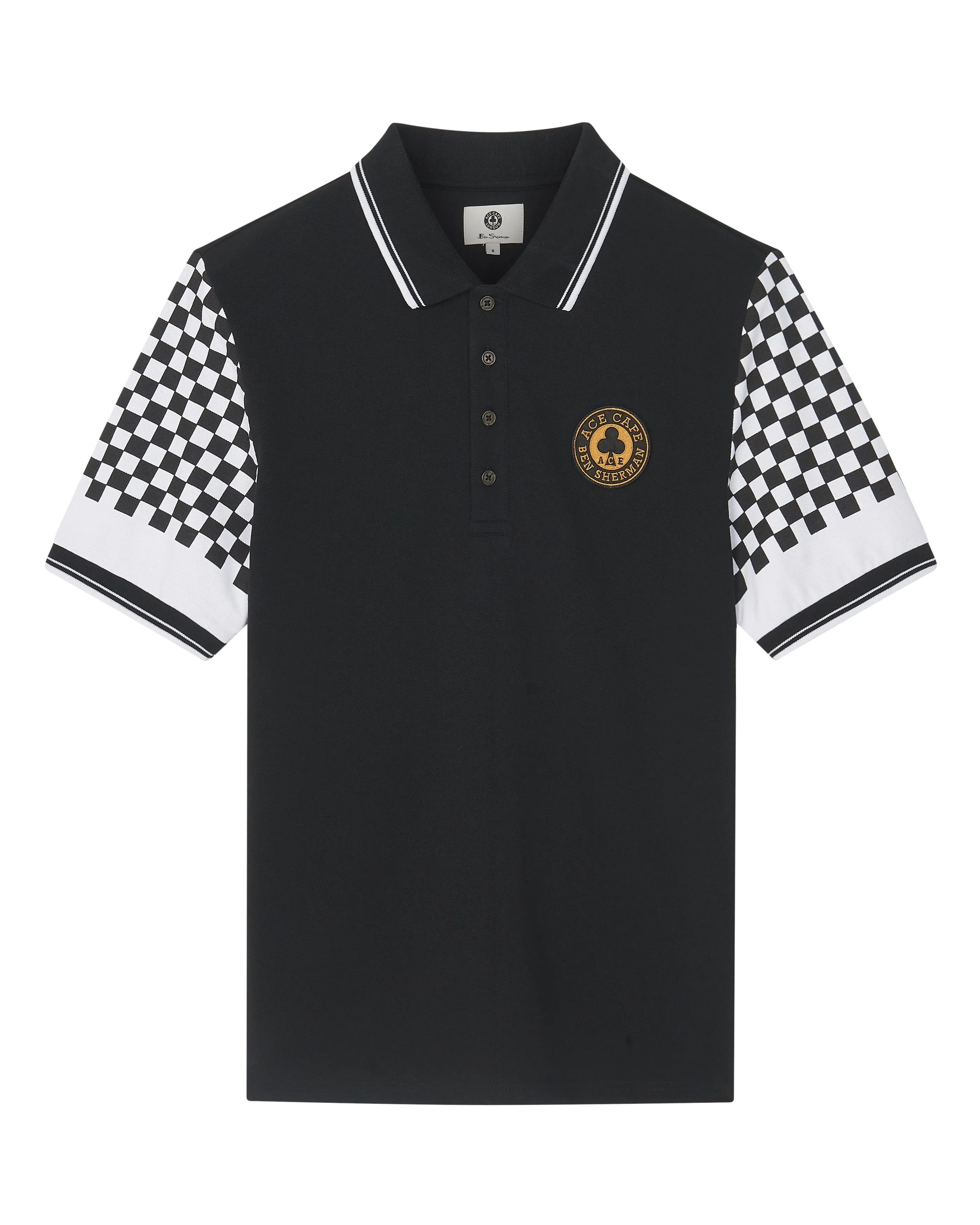 Ace Cafe Chequerboard Polo - Black sold by Ben Sherman product image thumbnail 5