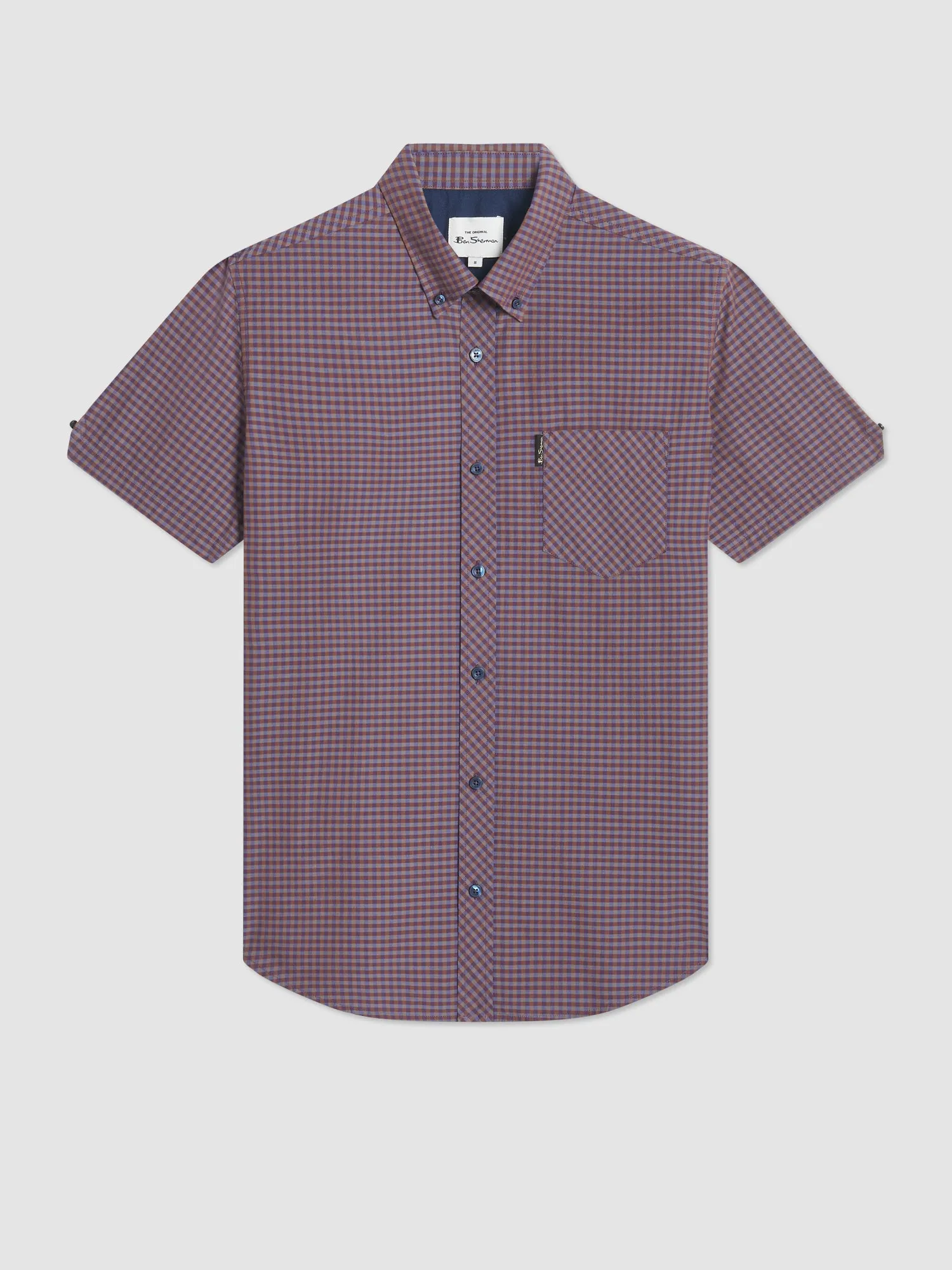 Signature Gingham Short-Sleeve Shirt sold by Ben Sherman