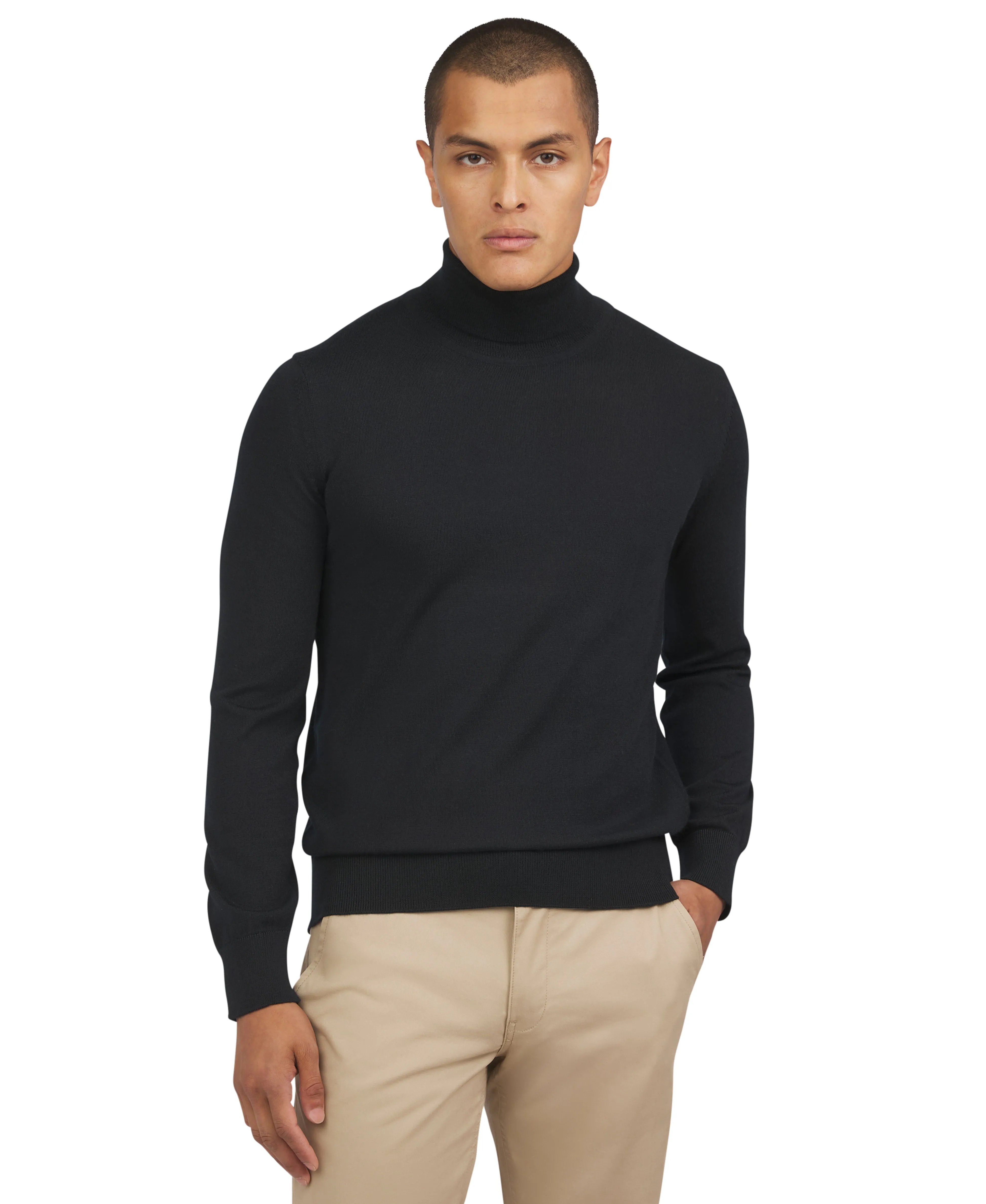 Merino Roll Neck - Black sold by Ben Sherman