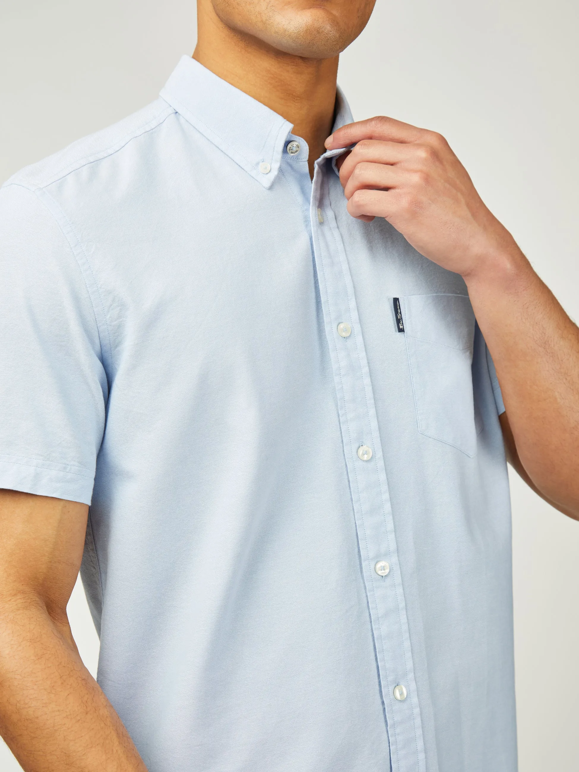 Signature Oxford Short Sleeve - Sky sold by Ben Sherman product image thumbnail 4