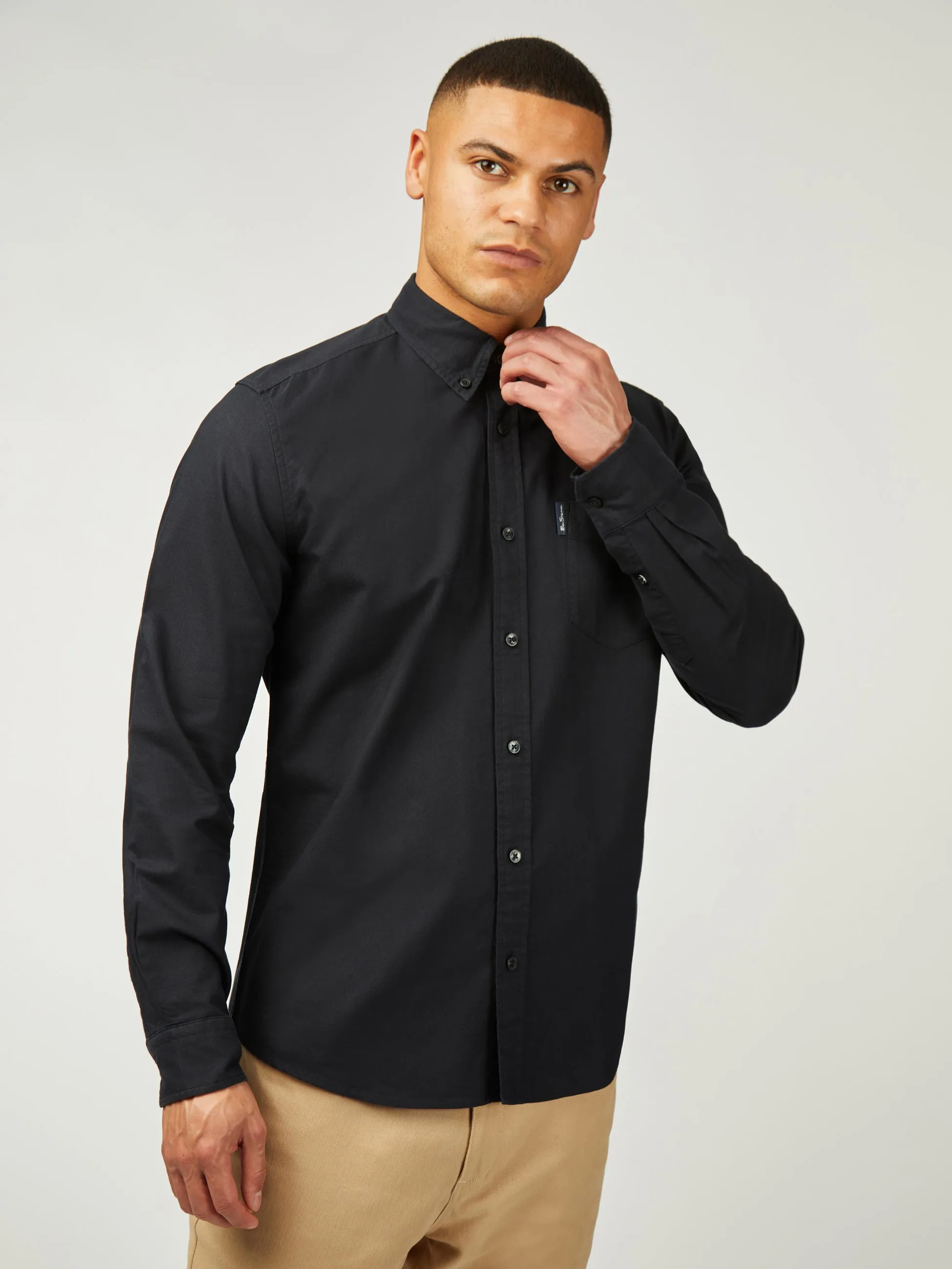 Signature Oxford Long Sleeve - Black sold by Ben Sherman