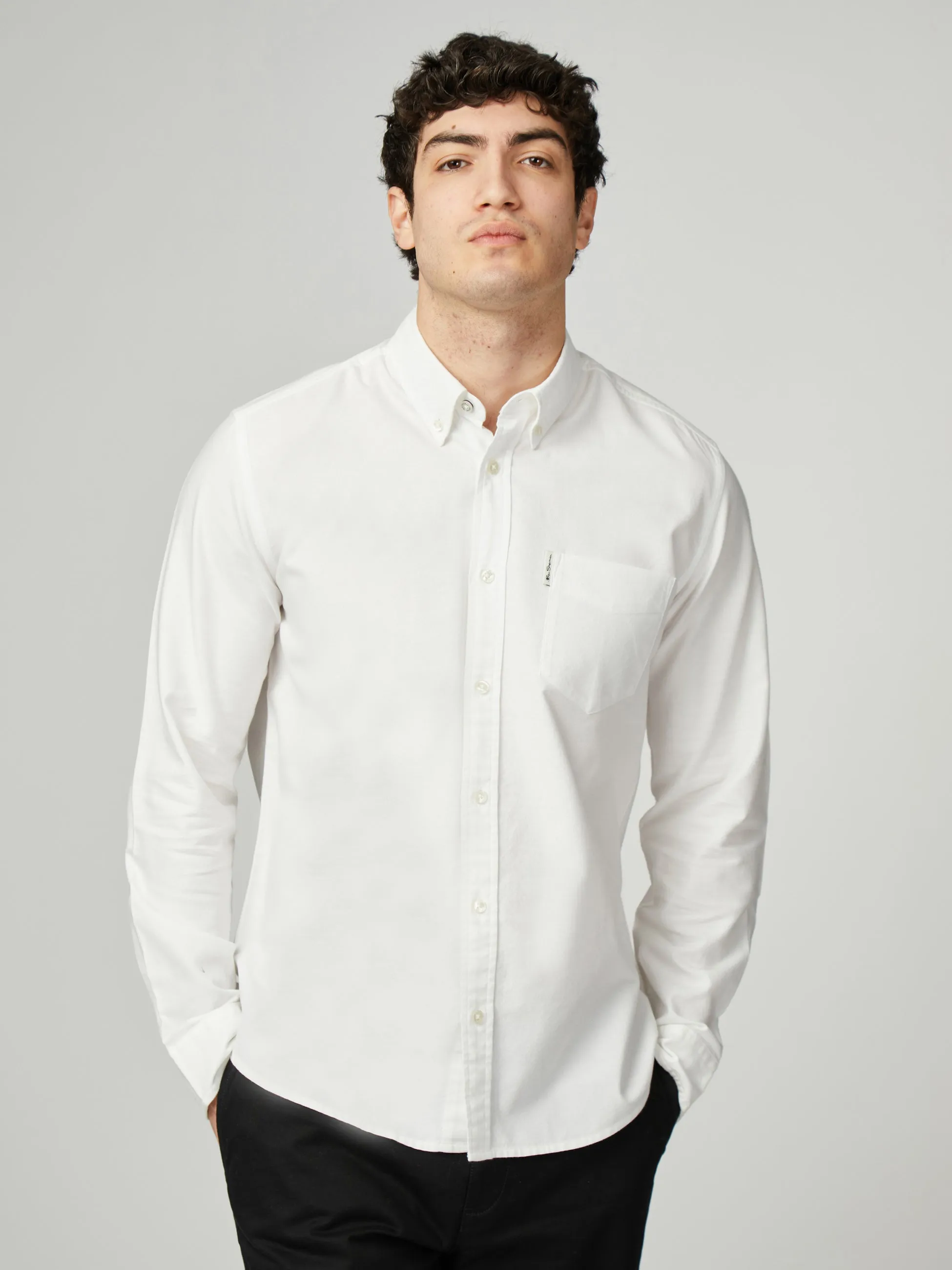 Signature Oxford Long Sleeve - White sold by Ben Sherman