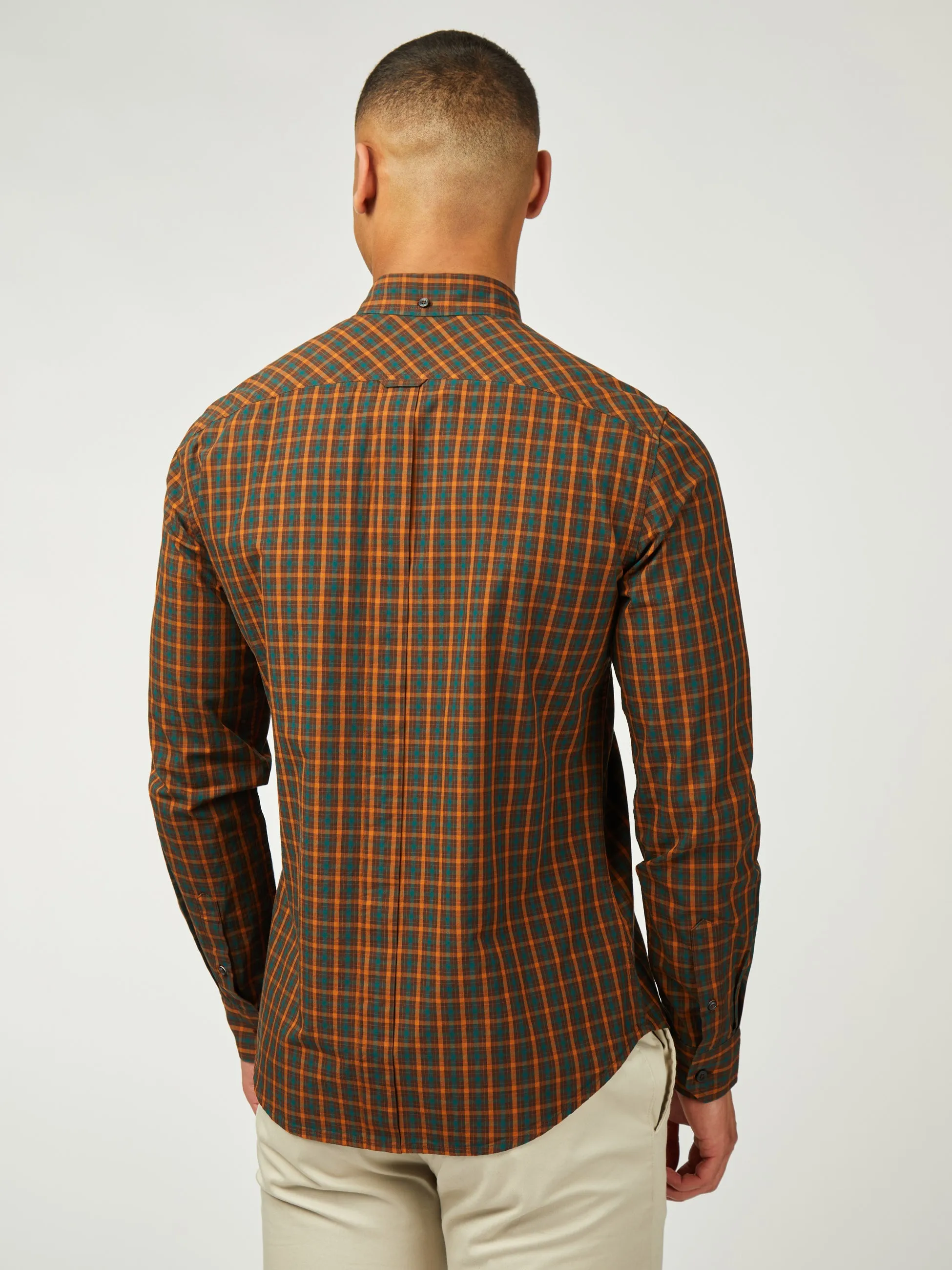 Signature House Check Long Sleeve - Orange sold by Ben Sherman product image thumbnail 3