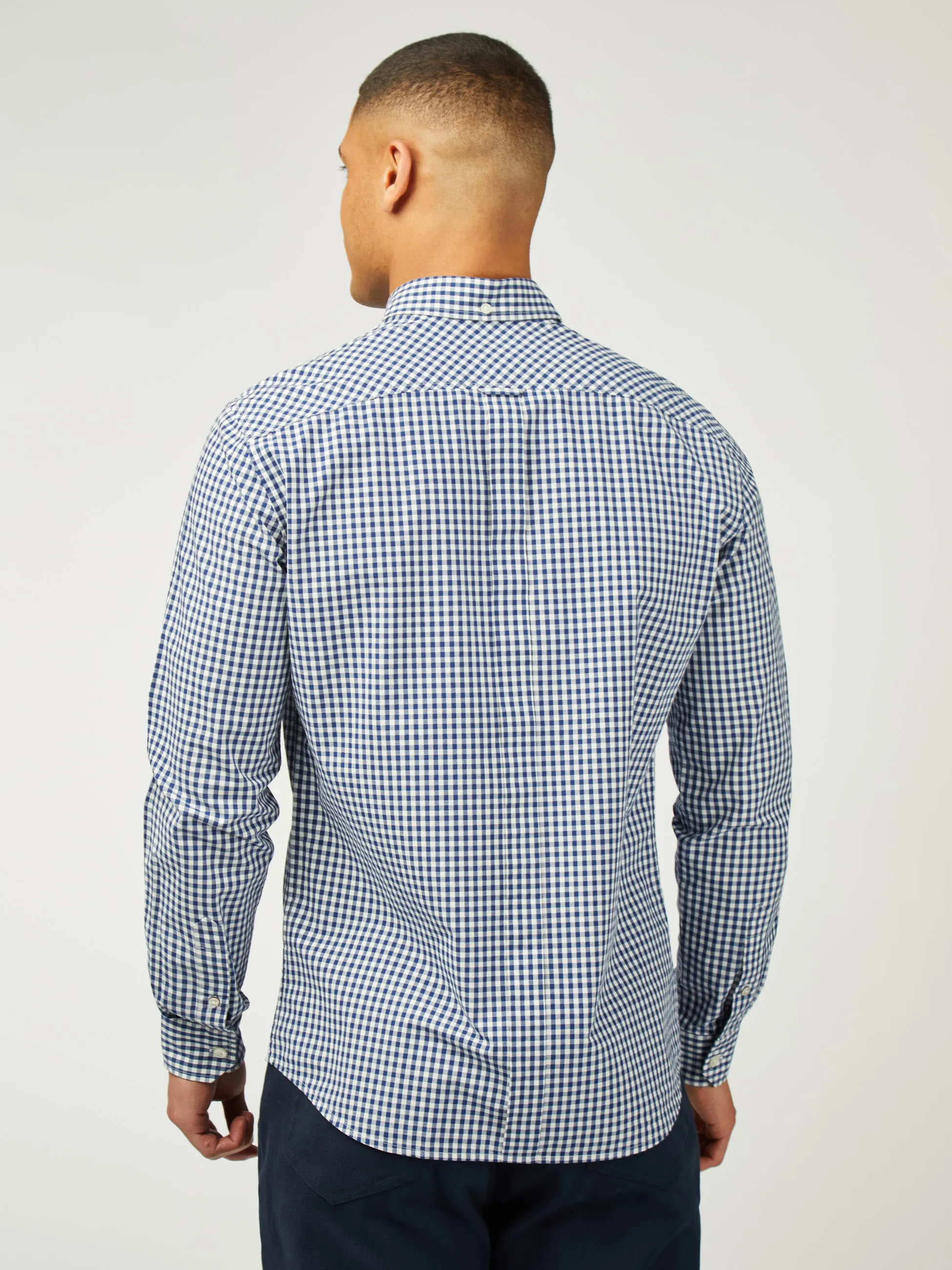 Signature Gingham Long Sleeve - Dark Blue sold by Ben Sherman product image thumbnail 3
